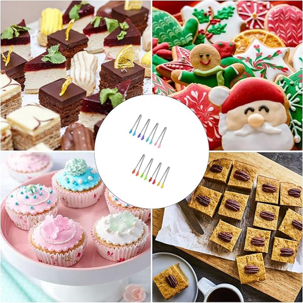 8PCS Silicone Mini Tongs, 5Inch Glove Shape Food Tongs, Colourful Small Kids Tongs for Serving Food, Ice Cube, Fruits, Sugar, Barbecue,Kitchen Gadgets image number 4