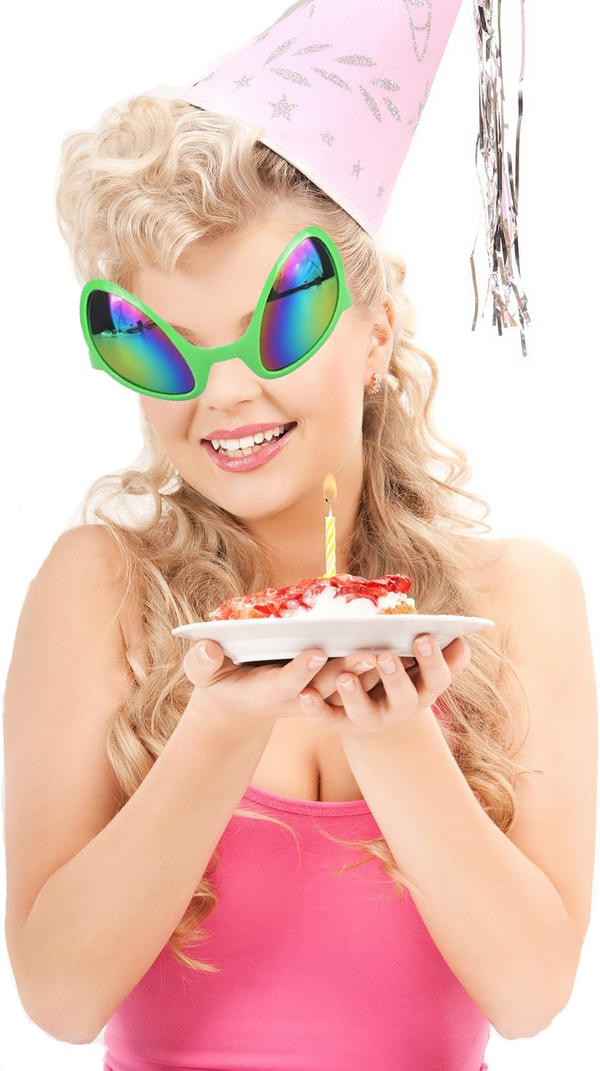 2 Pieces Alien Glasses Plastic Alien Sunglasses Alien Costume Mask for Halloween Cosplay image number 1