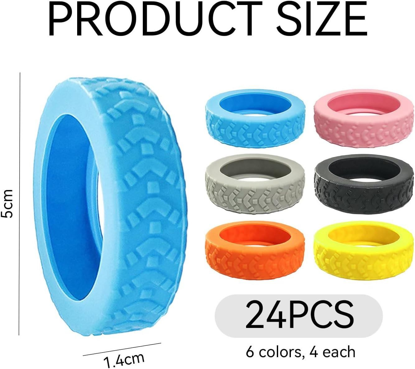 24-Piece Luggage Wheel Cover, Scratch-Resistant Wheel Cover, Replacement of Suitcases, Suitcases, Luggage Tyres image number 1