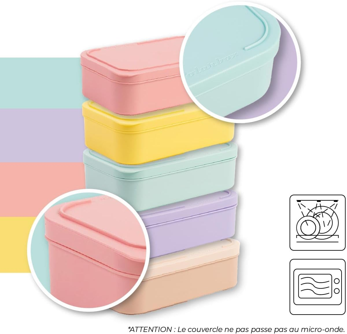 Polarbox Lunch Box 6 L Green Pop Details Blue image number 3