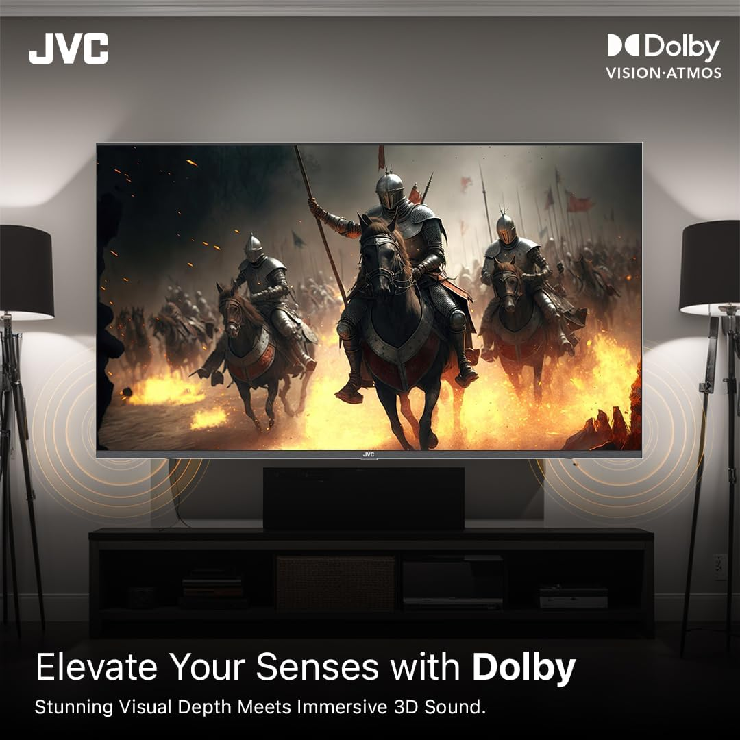 JVC 75 Inch UHD 4K QLED Android TV | Dolby Vision & Atmos | Ultra-Thin Bezels | Google Play Store & Chromecast Built-In | MEMC Tech | Netflix, Youtube, + More | Metal Frame | AV-JQ757115A image number 6