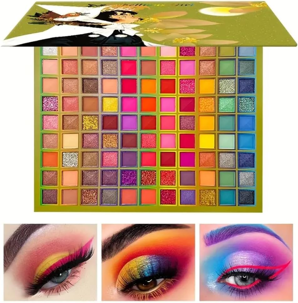 99 Colors Eyeshadow Palette, Big Colorful Eyeshadow Palette, Professional Matte Glitter Makeup Pallet, Raibow Powder Long Lasting Eye Shadow image number 5