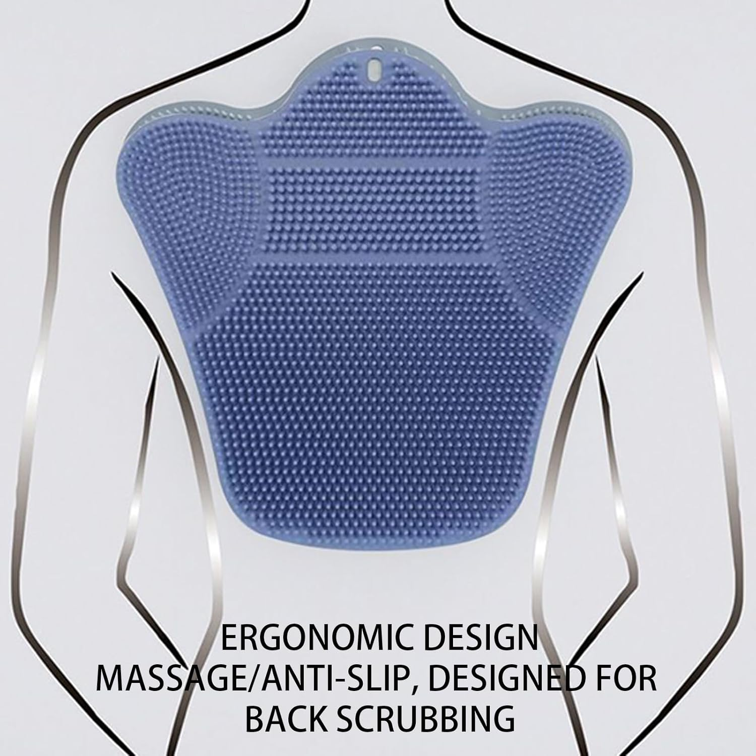 Suction Cup Foot Scrubbers | Silicone Foot Mat Shower Back Scrubber | Suction Cup Non-Slip Washer Scrub Pad Massage Tools for Dead Skin Heel Body Back Cleaning Tub Dorm Apartment - Blue image number 3