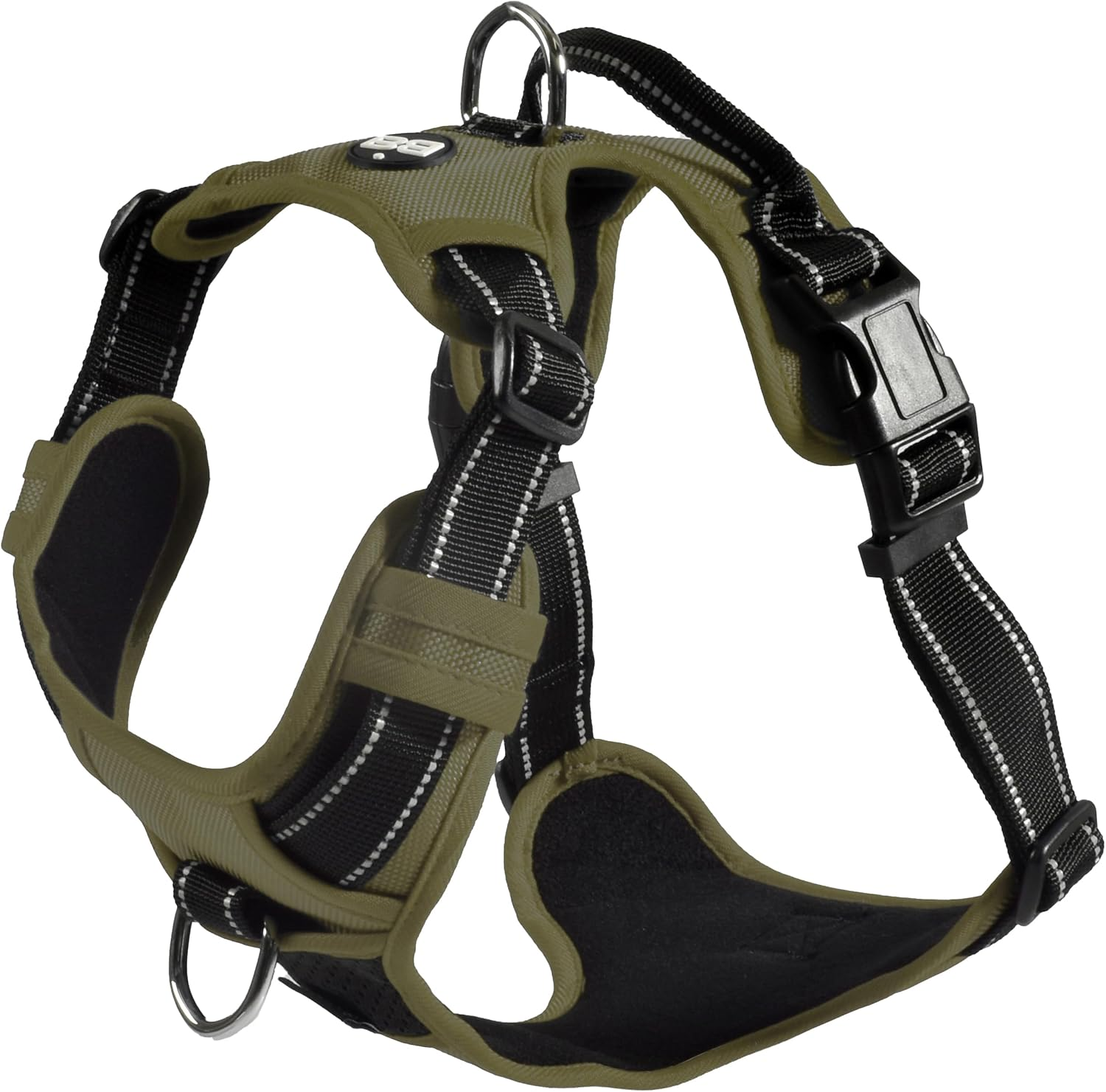 Bobby Rando Walk Dog Harness for Medium Small Large Dogs Nylon Safe Comfortable Reflective Adjustable Red S/32-48 X 1.6Cm