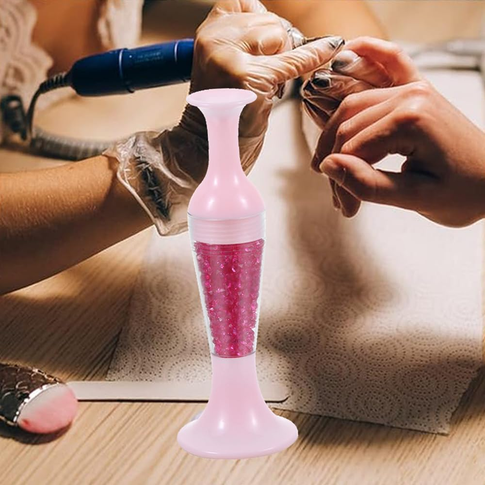 1Pcs Pink 5D Diamond Pain-Ting Pen, Flower Pot Shaped Point Drill Pen,Standable Ergonomic Point Drill Pen,For Nail Decoration,Diamond Painting Accessories,Tools and Accessories image number 5