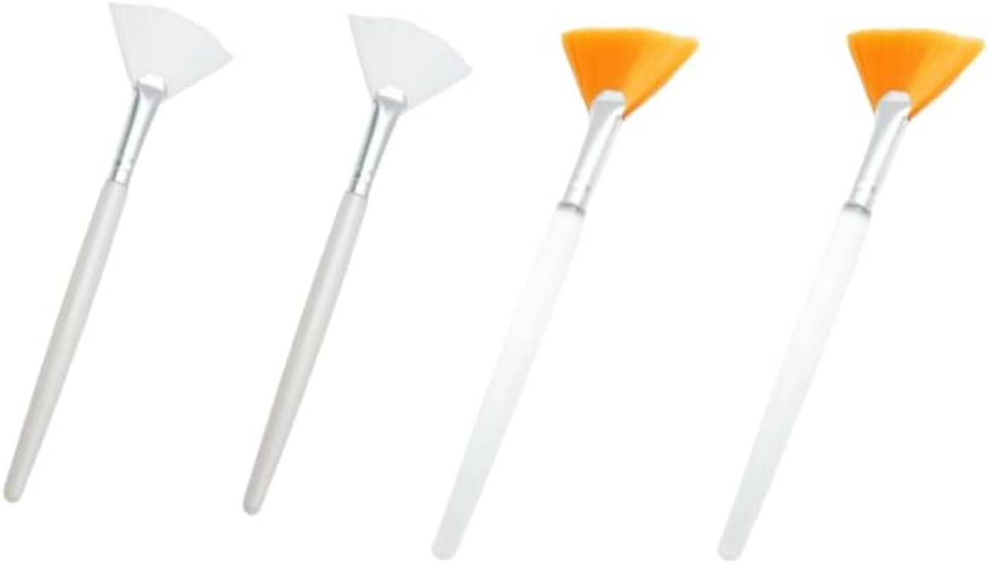 Zxjsisy 4 PCS Face Mask Brush, Mask Applicator Brushes, Sex and Hairless Moisturizing Application Tools, Soft Mud, Clay and Charcoal Mixed Mask Brushes image number 2