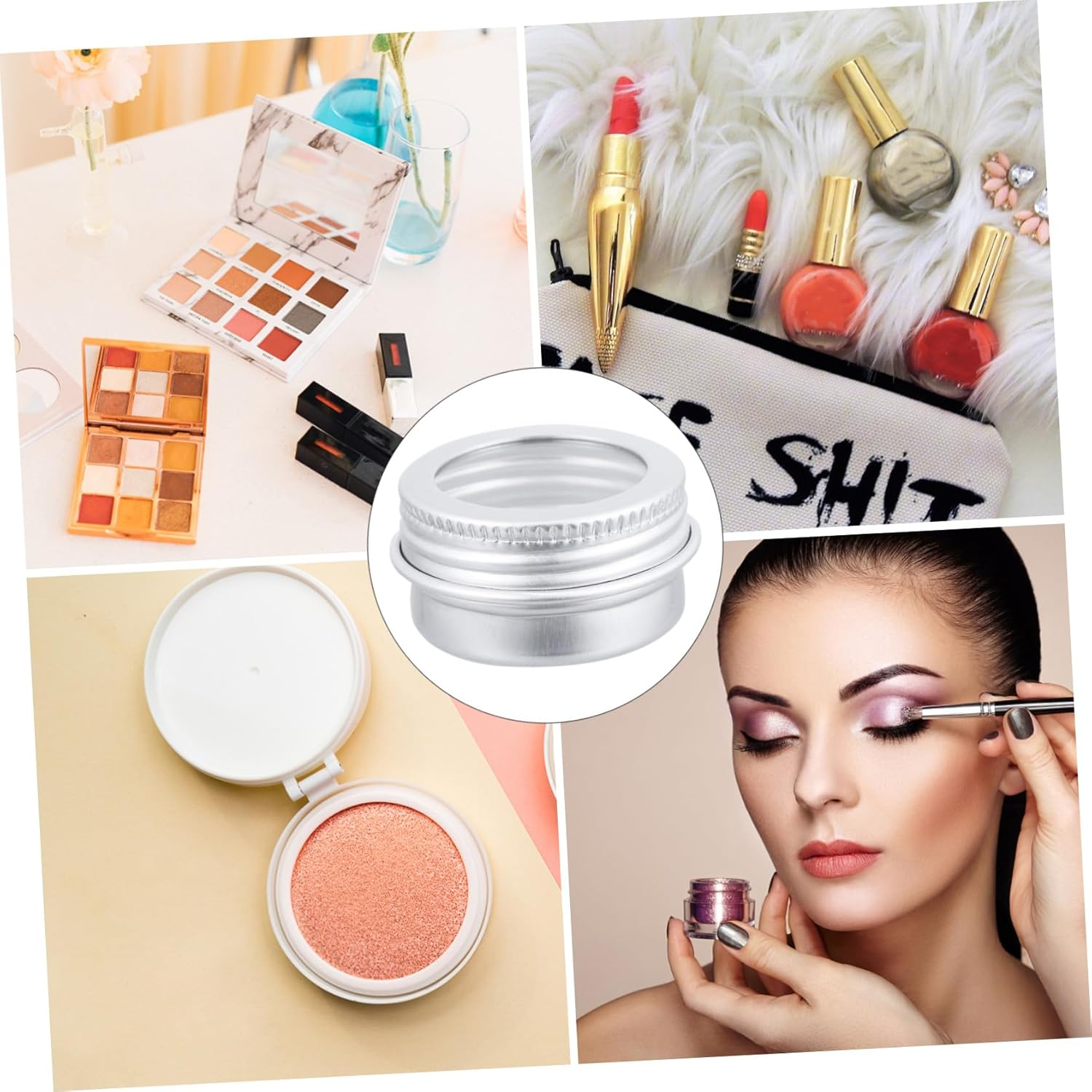 LIFKOME Screw Lid Aluminum Jar 15Pcs 5Ml Cosmetic Cream Containers Refillable Aluminium Makeup Sample Storage Packaging for Skincare image number 2