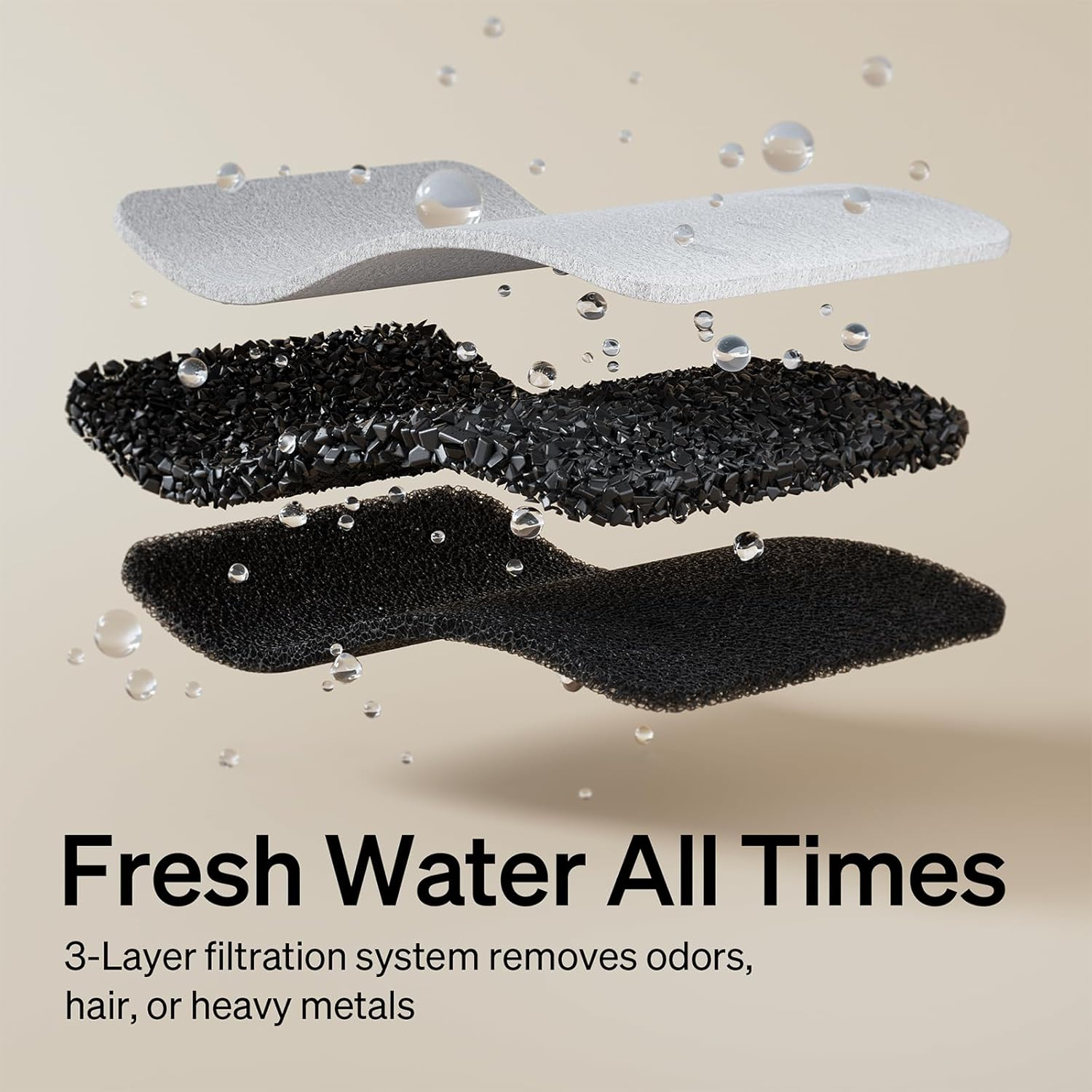 PETLIBRO Stainless Steel Cat Water Fountain, 3L Pet Water Fountain for Cats & Dogs, Adjustable Flow, Silent Operation, Double Filtration, Leak-Proof image number 6