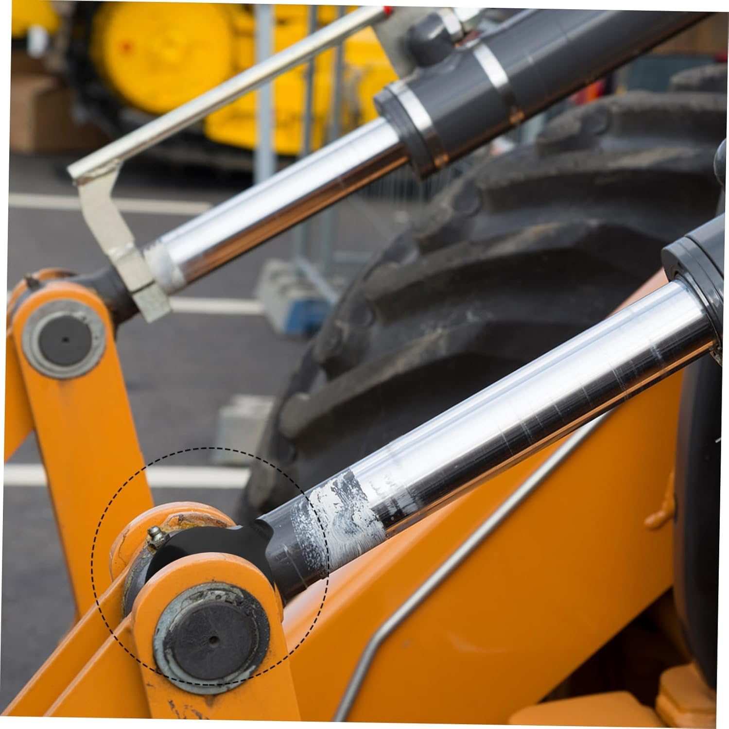 2Pcs Excavator Pin Gasket Heavy-Duty round Rubber Washer Spacer Kit for Machinery Digger Arm Joint Sealing