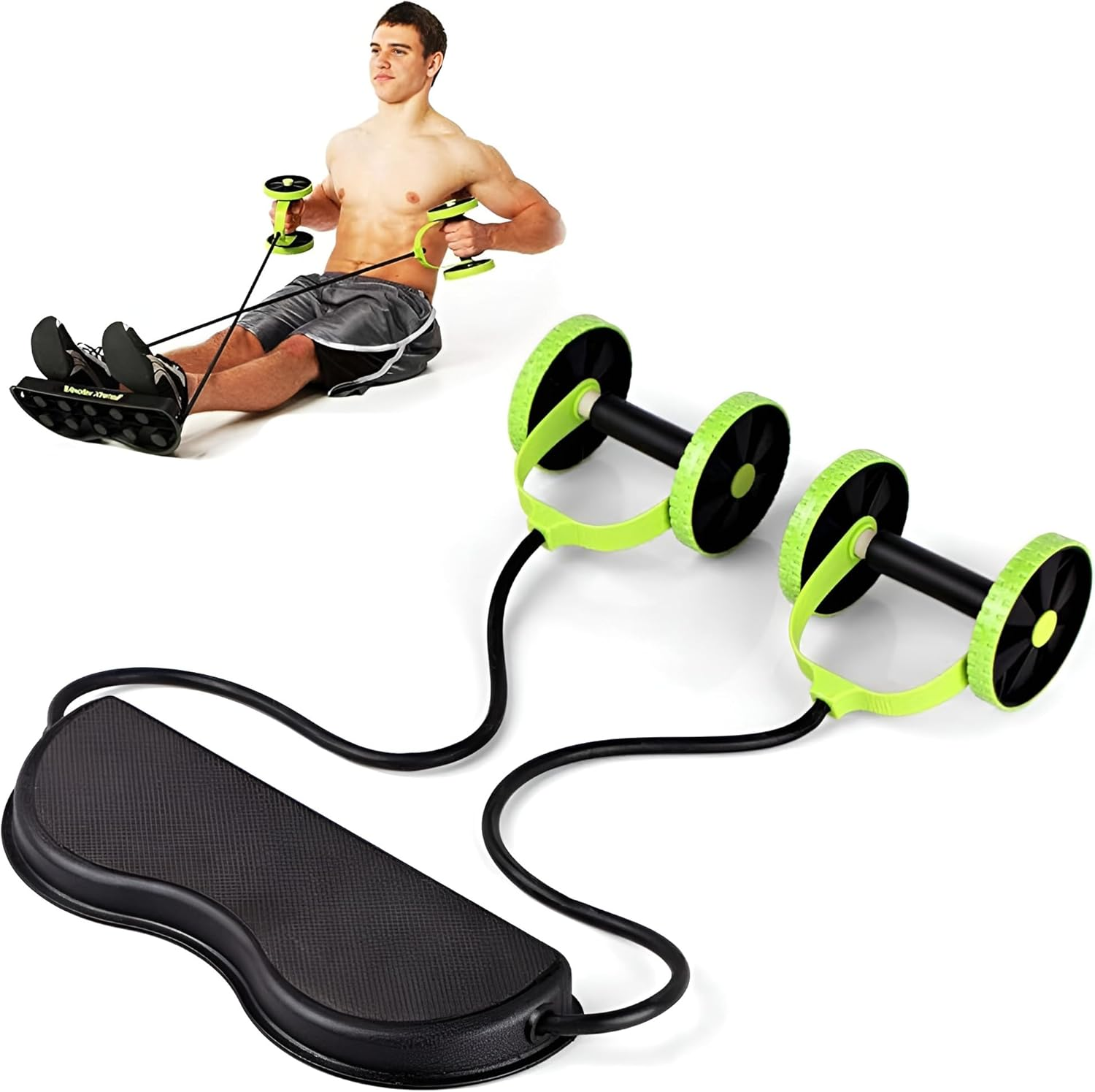 Professional Ab Roller Wheel, Core Exercise Platen with Knee Pad, Core Workout Equipment, Adjustable Resistance & EVA Knee Mat for Home Workouts image number 3