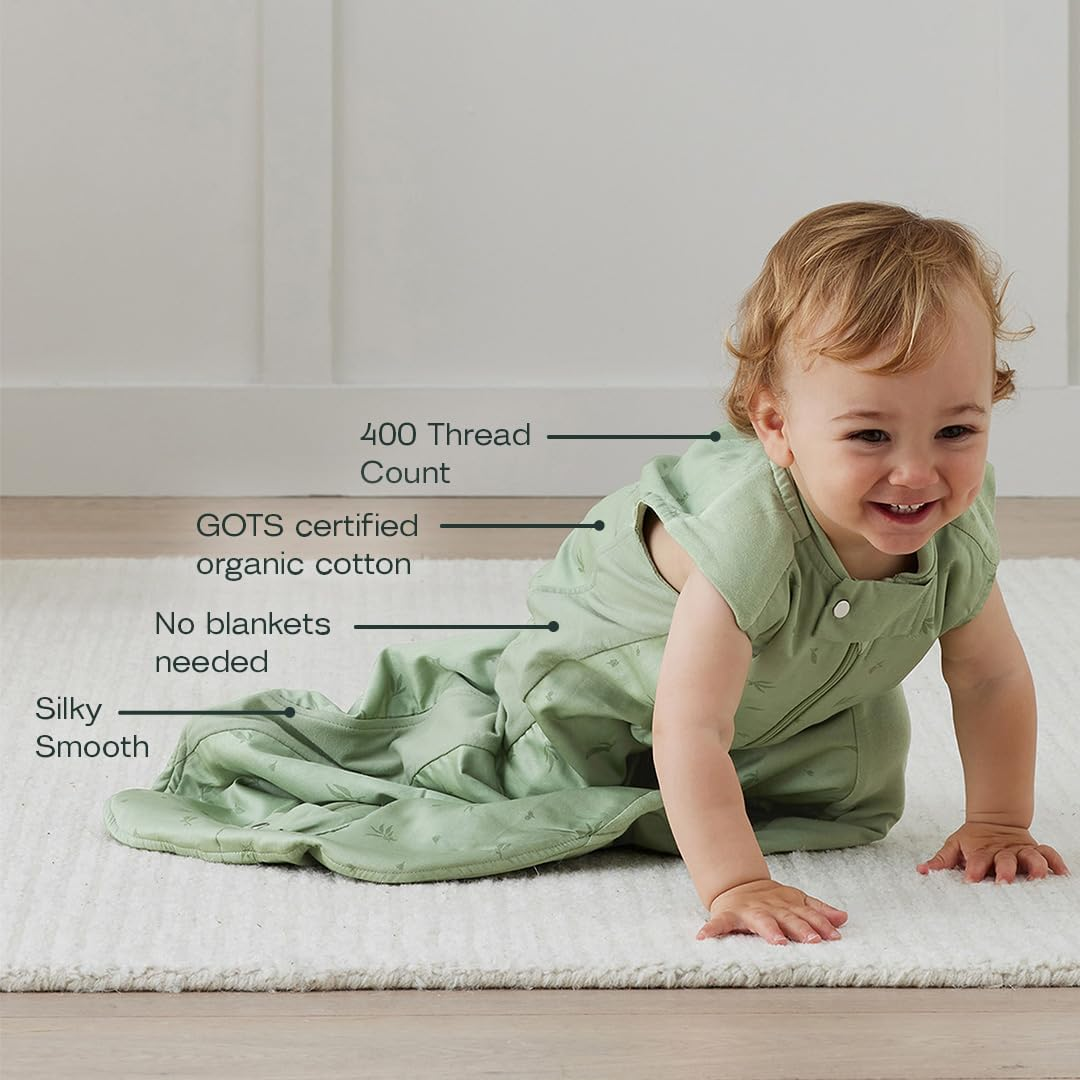 Ergopouch Premium Sleeping Bag 1.0 TOG &ndash; 8&ndash;24 Months &ndash; Willow Print &ndash; a Premium, Silky-Smooth, Wider-Fit Sleeping Bag &ndash; 400 Thread Count Organic Cotton &ndash; for Toddlers and Preschoolers image number 1
