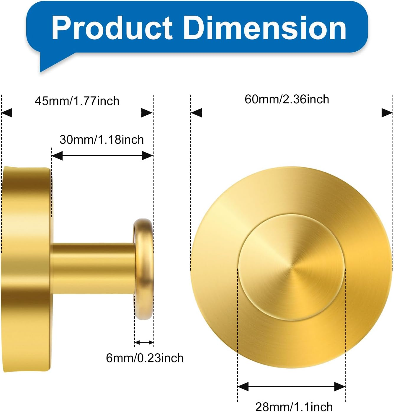 Suction Cup Hooks for Towels Robes, Stainless Steel Shower Hooks for Smooth Wall, Glass, Mirror, Tile in Bathroom Bedroom Kitchen to Hang Swimsuit Loofah Washcloths (4, Gold) image number 2