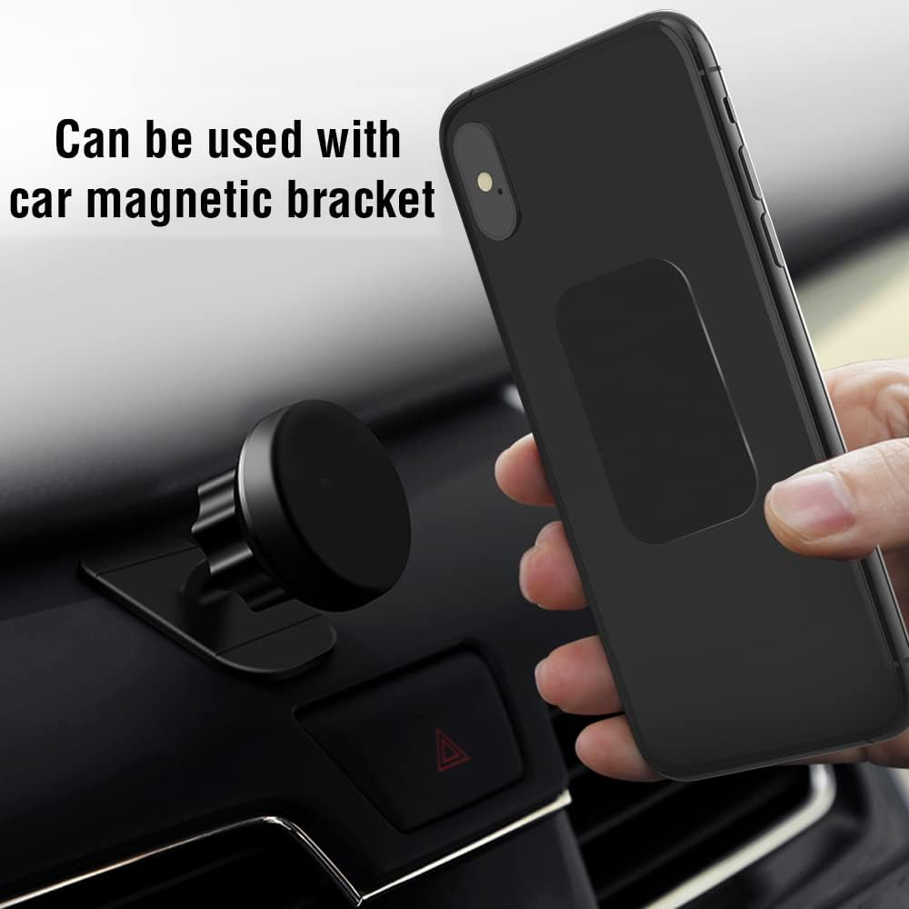 [8 Pack] Magnetic Car Mount Holder Metal Plates, TIQUS 40X58Mm Black Rectangle Universal Replacement Mount Metal Plate Kit with Adhesive for Magnetic Car Mount Cell Phone Holder image number 3