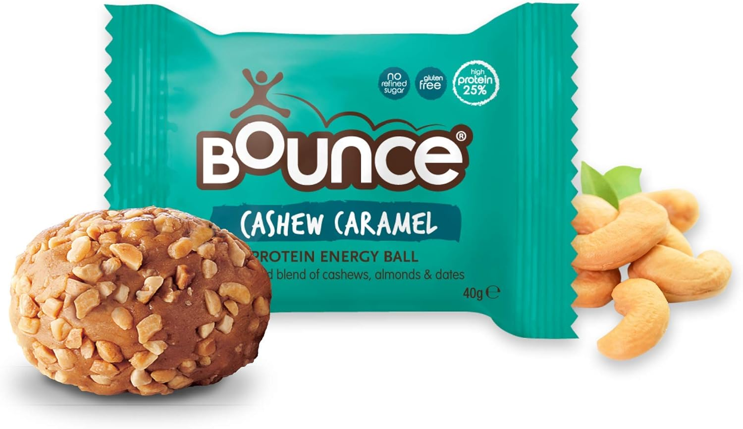 Bounce Cashew Caramel Protein Ball- Box of 12. High Protein Gluten Free Low Sugar Low Carb Healthy Snacks Better than Any Protein Bar! Snack Healthy with Our Protein Bars, Balls, Snacks & Powders image number 3