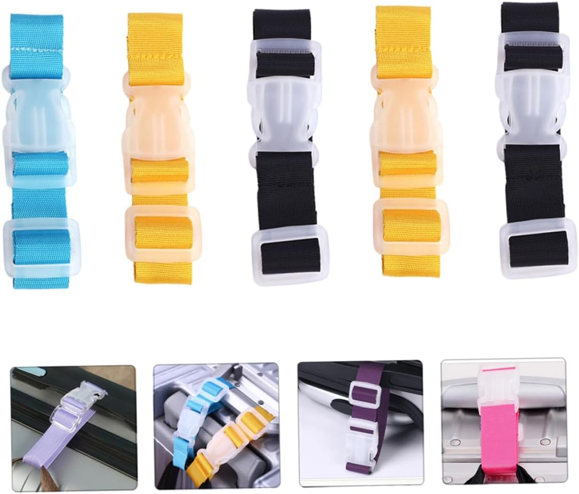 TINEASUR 5Pcs Luggage Buckle Strap Suitcase Belt for Baggage Hanging Buckles Practical Luggage Belts for Suitcase image number 1