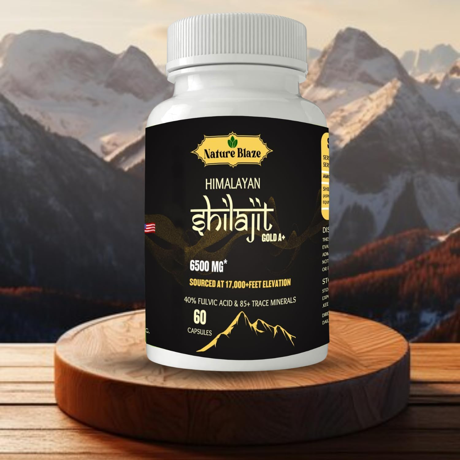 Pure Organic Himalayan Shilajit Capsules for Men & Women (60 Capsules Pack of 1) image number 4