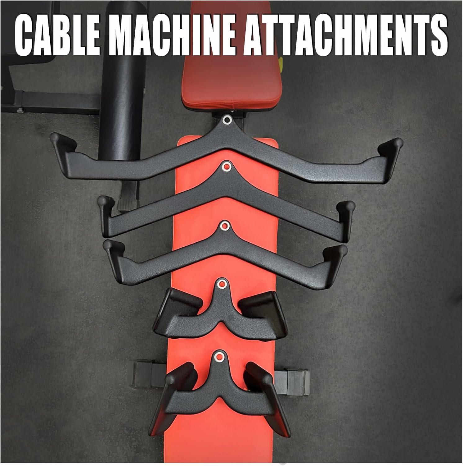 BLUSLM LAT Pulldown Attachments, LAT Bar Cable Machine Attachment,T-Bar V-Bar, LAT Pull down Bars, Back Tricep Bar Strength Training Handle for Home Gym Fitness (Style 04) image number 3