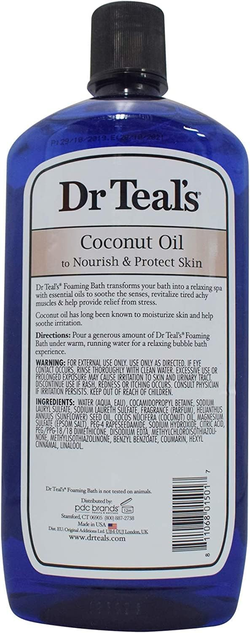 Dr Teal'S Foaming Bath 3-Pack (102 Fl Oz Total) Coconut Oil