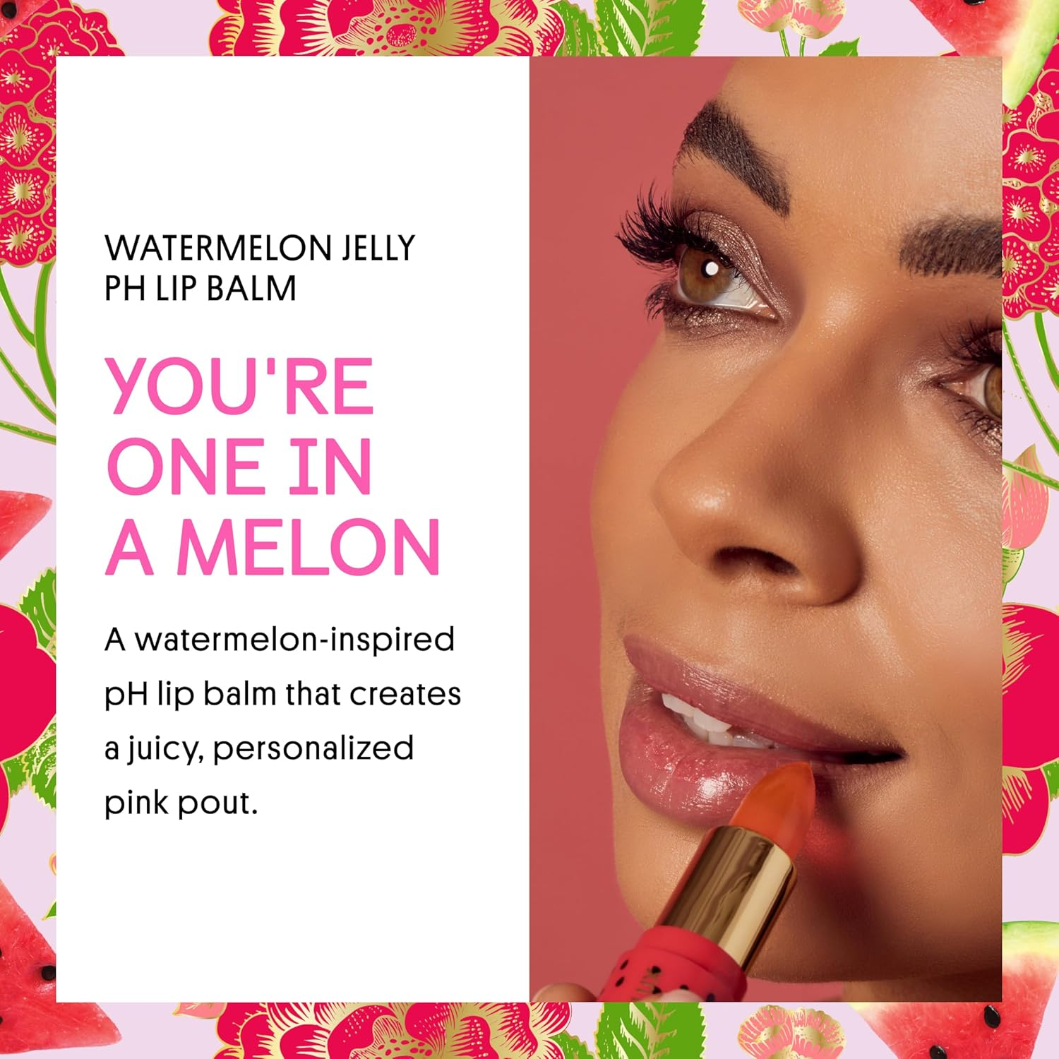 Winky Lux Watermelon Jelly Ph Lip Balm - Hydrating Lip Balm, Natural Pink Tint with Ph Color Changing, Moisturize & Soften Lips While Leaving Sheer Pink Tint, with Watermelon Candy Scent image number 2