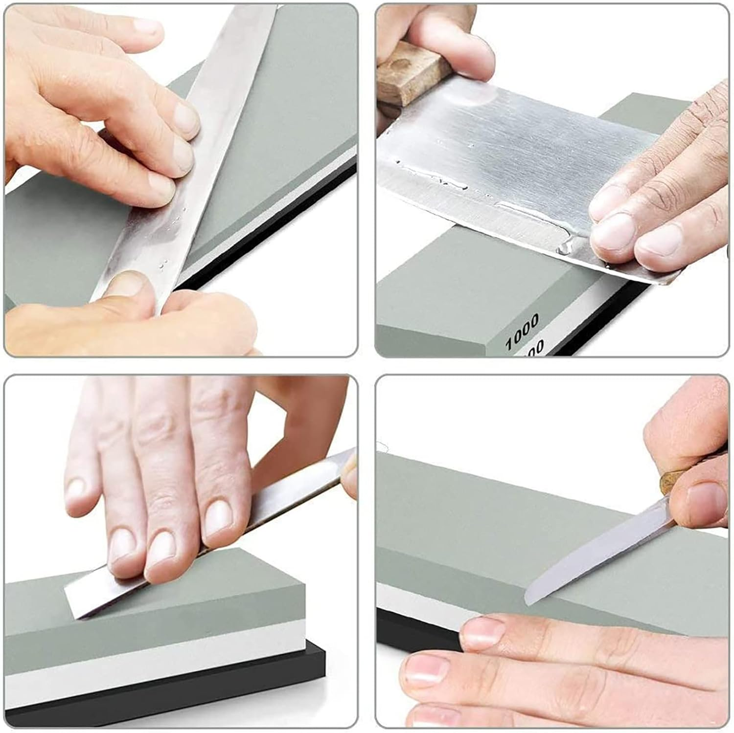 Knife Sharpening Water Wet Stone Sharpener Japanese Grinding Dual Whetstone with Non-Slip Stand Holder (240/800) image number 3