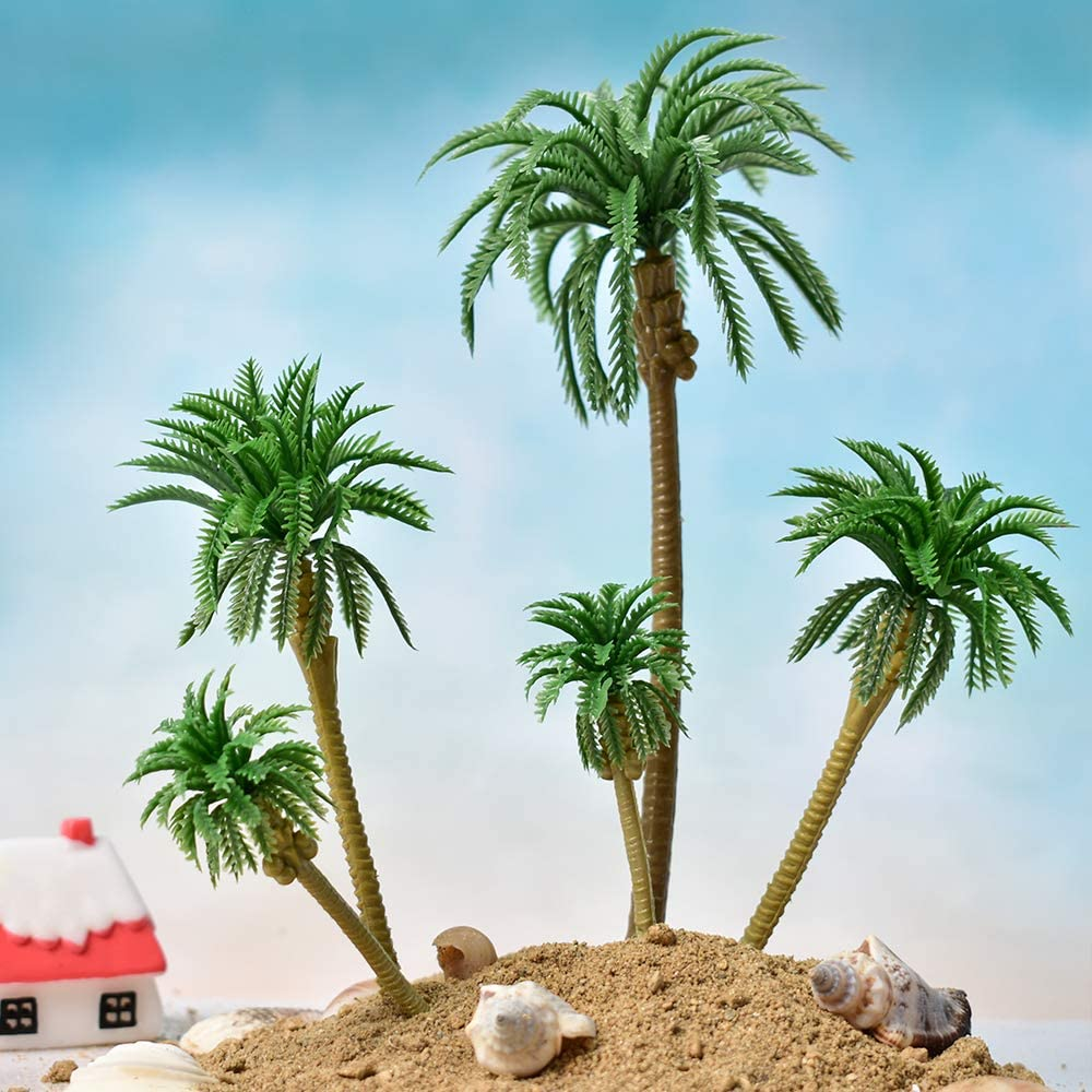 HUIANER Model Trees Palm Tree Miniature Landscape Trees for Projects, 18PCS image number 3
