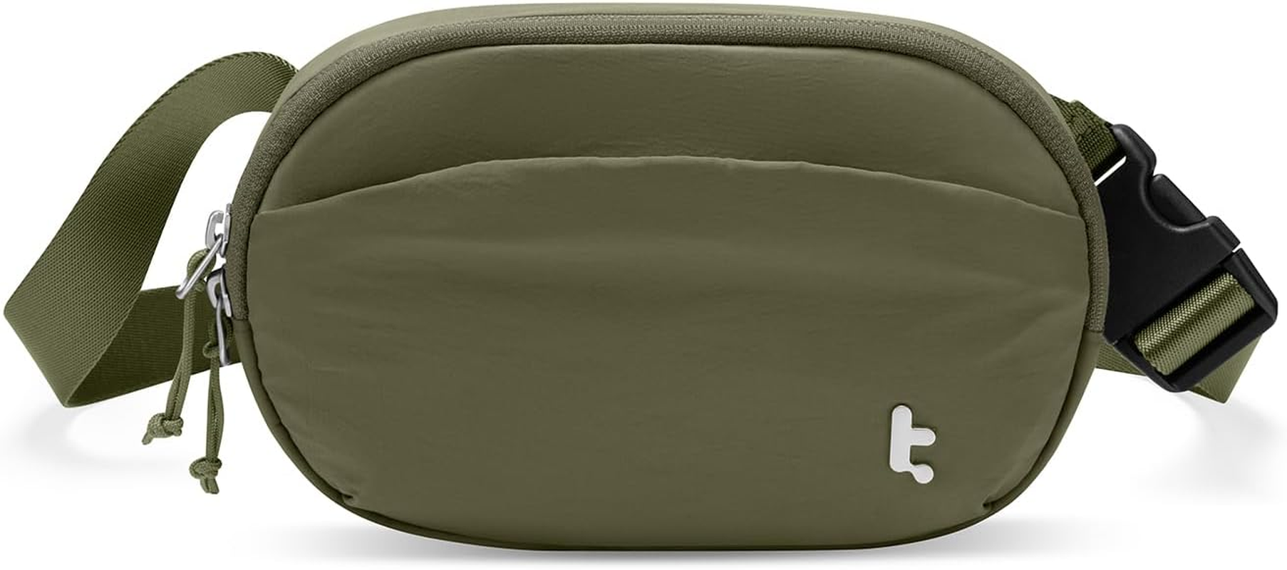 Tomtoc 1.5L Small Sling Bag Waist Pack, Lightweight Bum Bag Fanny Pack with Organized Pockets, Mini Belt Bag with Adjustable Strap for Running Hiking Traveling, Black