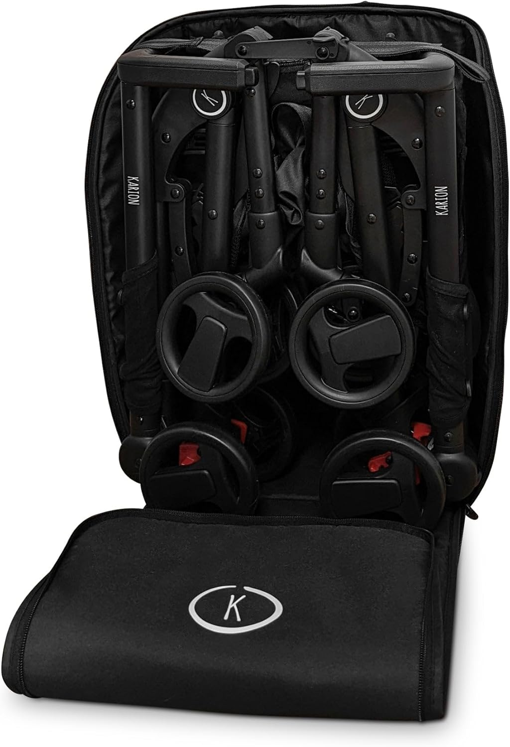 KARION Original Travel Stroller - Ultra-Compact & Lightweight, Carry-On Approved, Fits Airplane Overhead Lockers, Easy-Fold,Includes Carry Bag for Families on the Go (1, Stroller W/ Standard Carry Bag + Backpack)