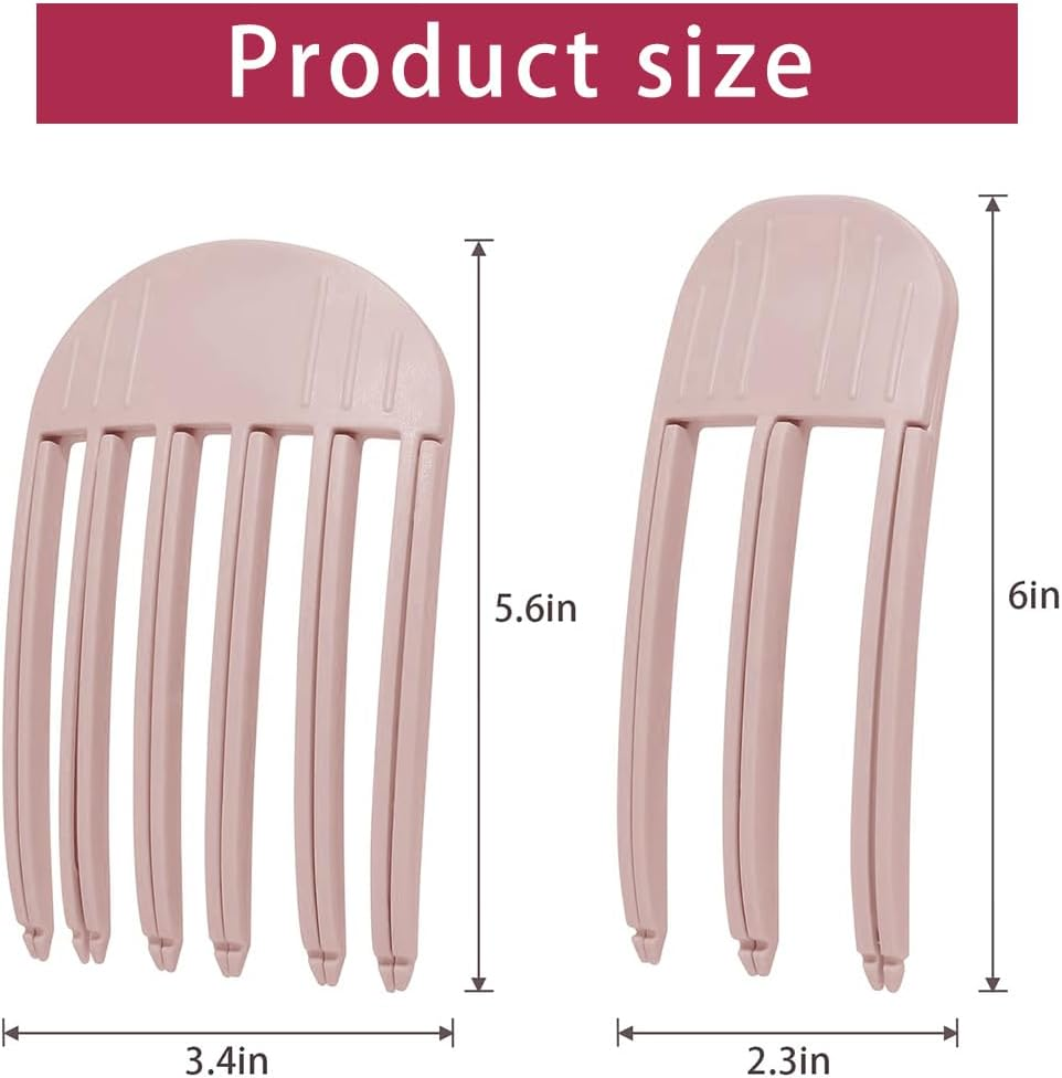 XYTAHDM Volume Hair Clips, Pack of 2 for Fluffy Bangs, Volume Clip for Hairline, Volume Hair Clip, Volume Clip for Long and Short Hair, Traceless Hair Clip, Hair Root Lifting Clips (Pink) image number 4