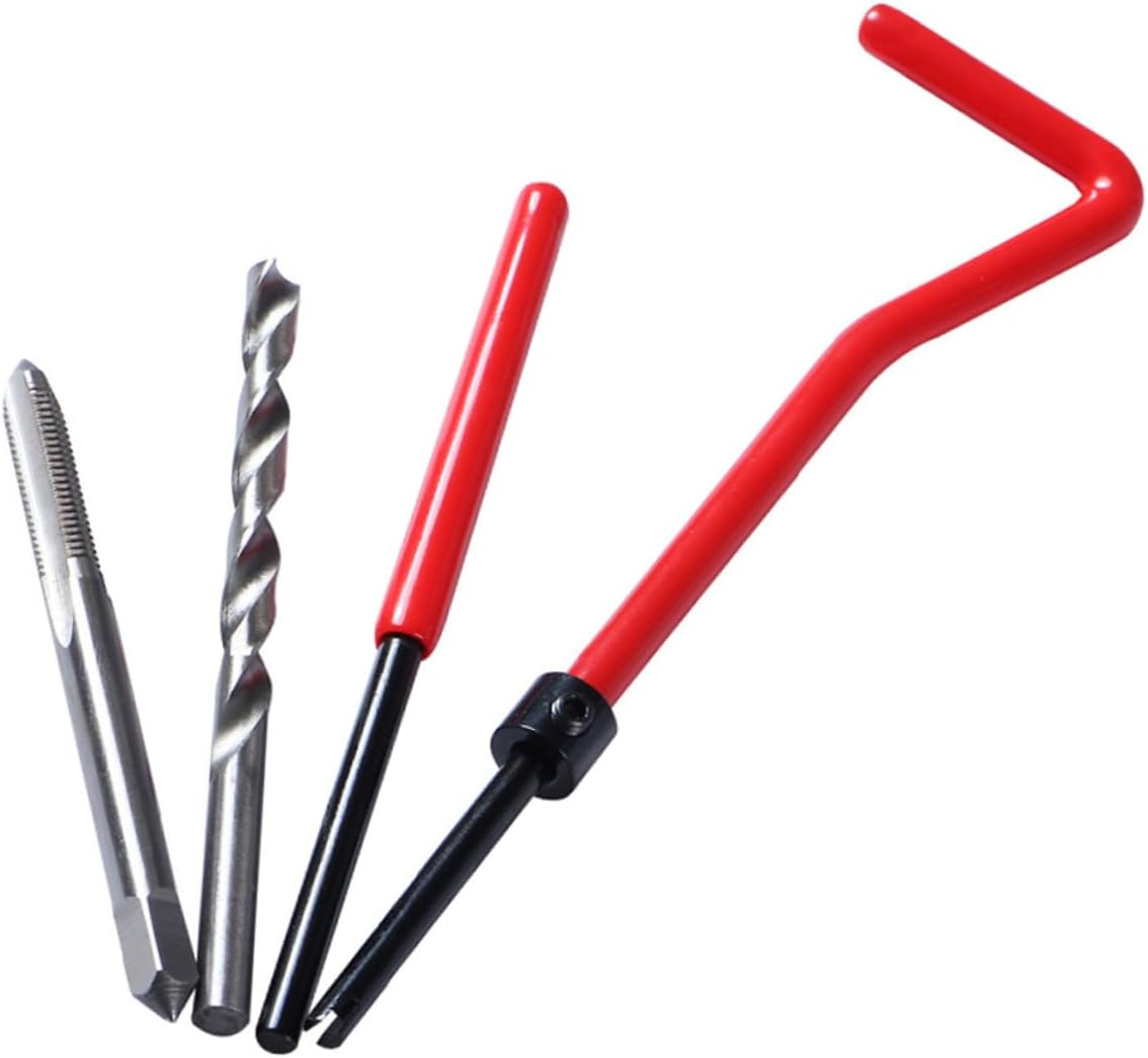 Ibasenice 30-Pcs M5 Thread Repair Tool Helicoil Insert Kit Red Metric Thread Insert for Automotive and Repair Equipment image number 1