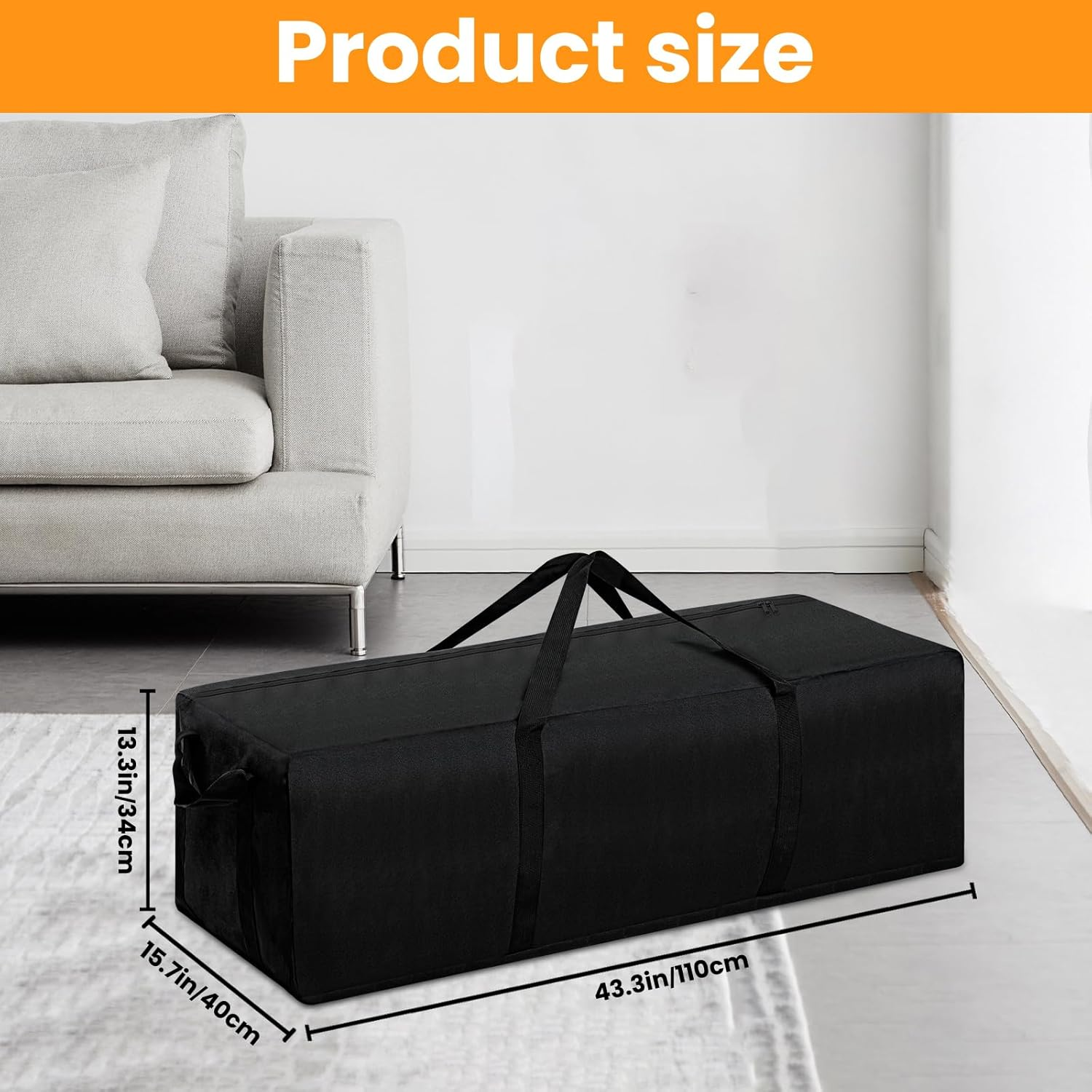 Portable Stove Carry Case | 43Inch Heavy Duty Waterproof Storage Bag for Outdoor Grill & Camping | Double Zippers Storage Pouch image number 1