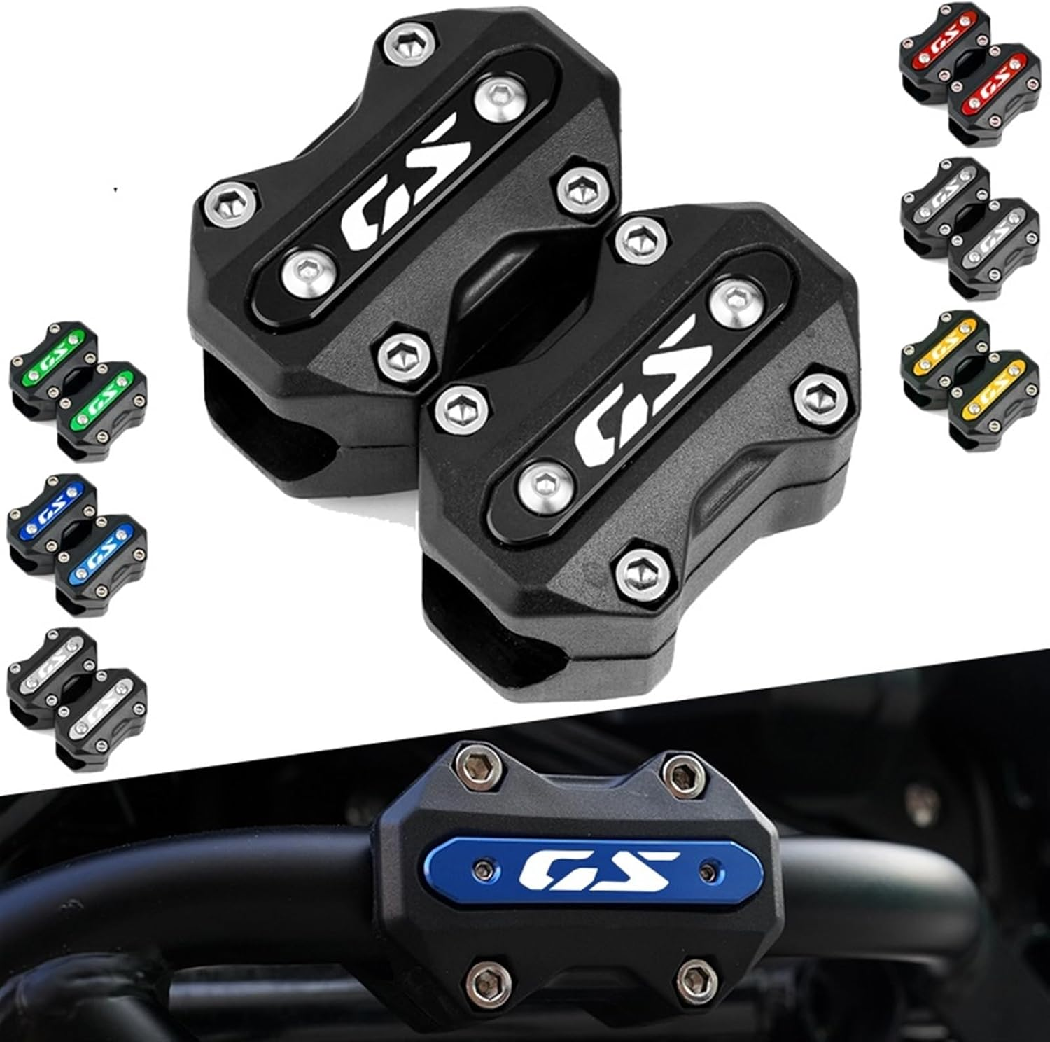 LOTFI Fit for BMW R1300GS R1300 GS R 1300 GS 2023 2024 Motorcycle 22Mm/25Mm/28Mm Bumper Protection Engine Guard Block Accessories (Size : Red)