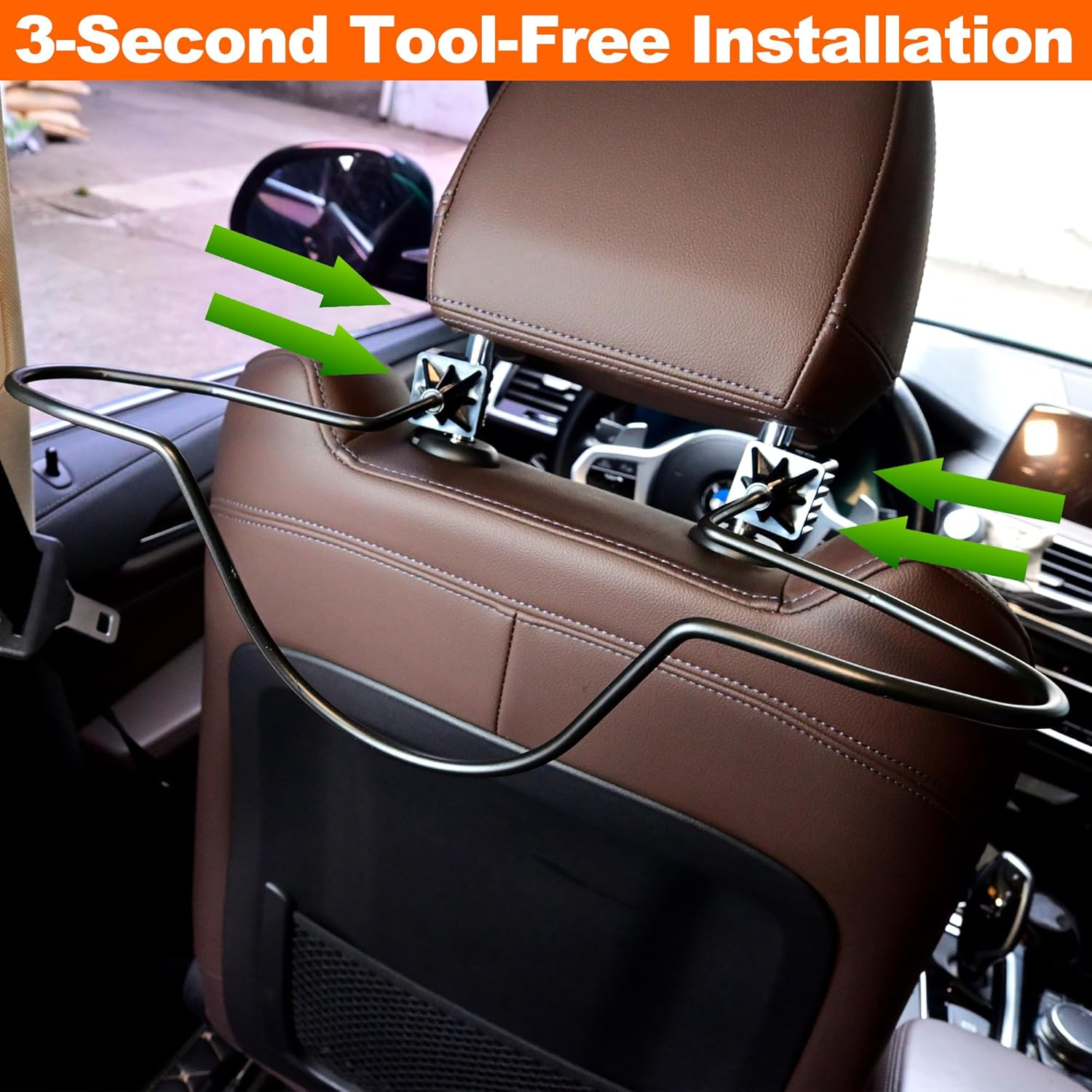 Cowboy Hat Holder for Truck, Car Hat Holder, Cowboy Hat Rack for Truck Suv Car Coat Hanger Hard Hat Holder for Truck Seat Car Accessories image number 5