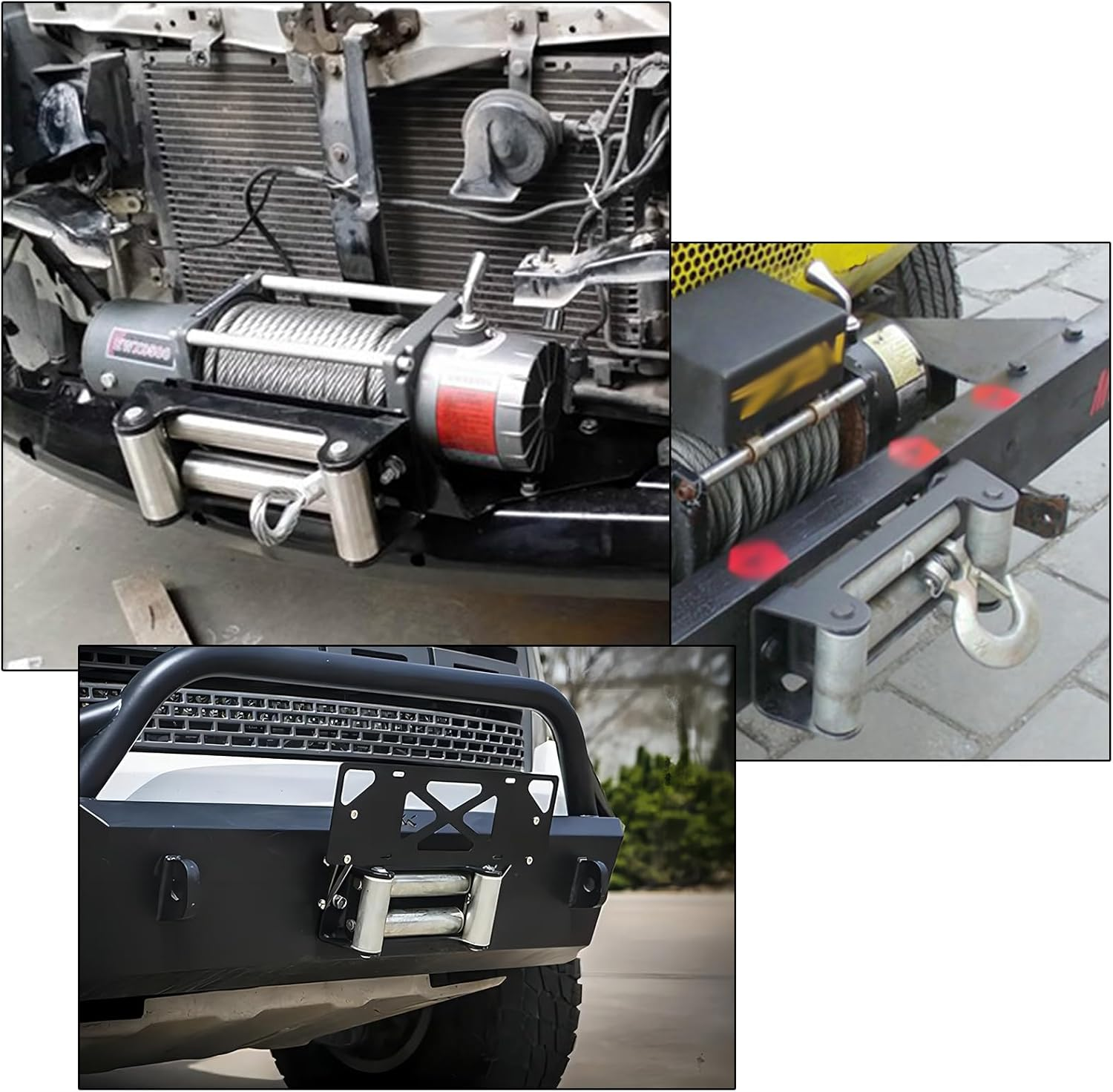 Auto-Plaza Winch Roller Fairlead Mount ATV UTV SUV Car Winch Fairlead Replacement (5" for 4000LBS) image number 4