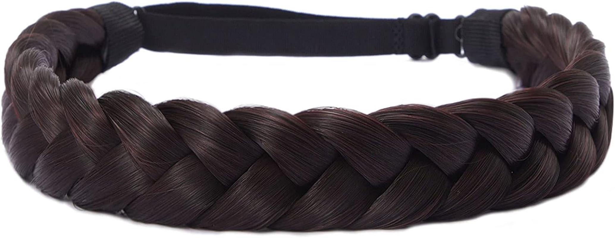 TOECWEGR Braid Headband 3 Strands Synthetic Braided Hair Headbands Stretch Plaited Hair Headbands Hairpiece Fashion Girl Costume Hair Accessories