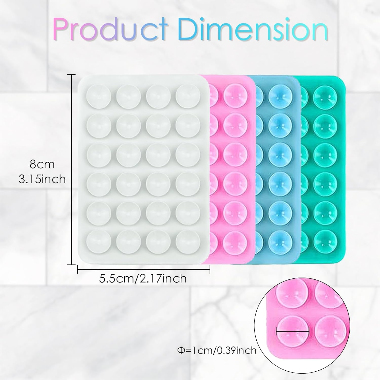 Bonlaer Silicone Suction Case, Anti-Slip Suction Phone Holder, Silicon Phone Stand for Selfies and Videos, Pack of 8 image number 1