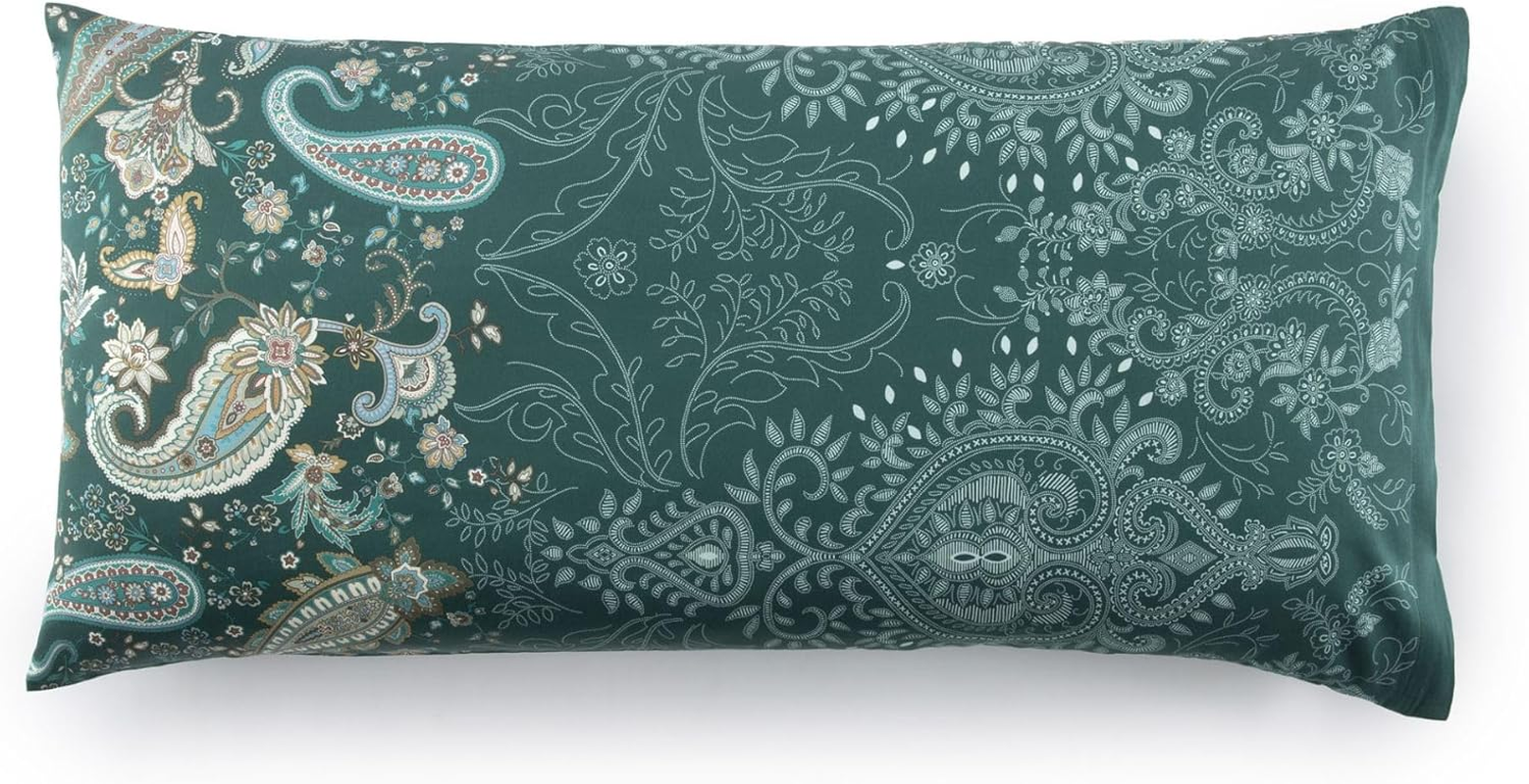 Bassetti ESPERIDI 9333313 Cushion Cover for Bed Linen 100% Cotton Satin in Red R1, Dimensions: 40 X 80 Cm