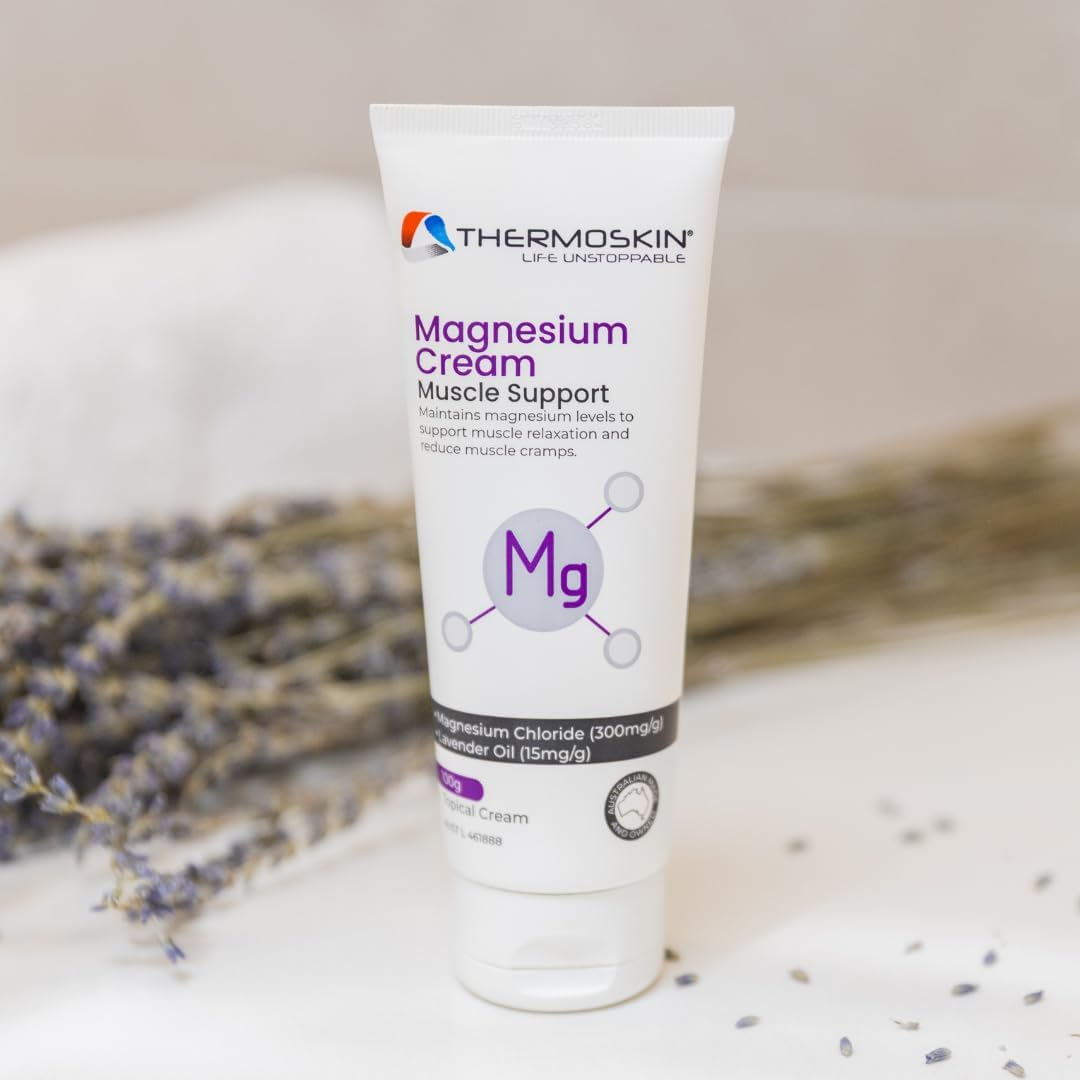 Thermoskin Magnesium Cream 100 G &ndash; Topical Magnesium Cream for Muscle Relaxation, Cramps & Restless Legs &ndash; Helps Soothe Sore Muscles, Ease Tension & Night Cramps, Supports Recovery, Relaxation & Sleep, Non-Greasy, Fast-Absorbing image number 2