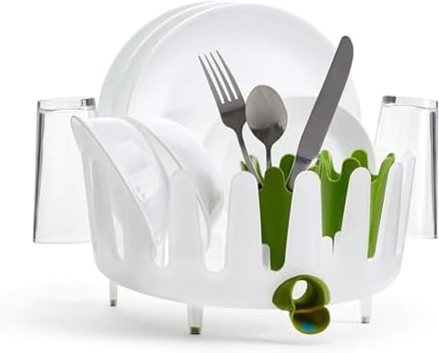 Chef'N Cleangenuity Garden Dish Rack (Avocado) image number 3