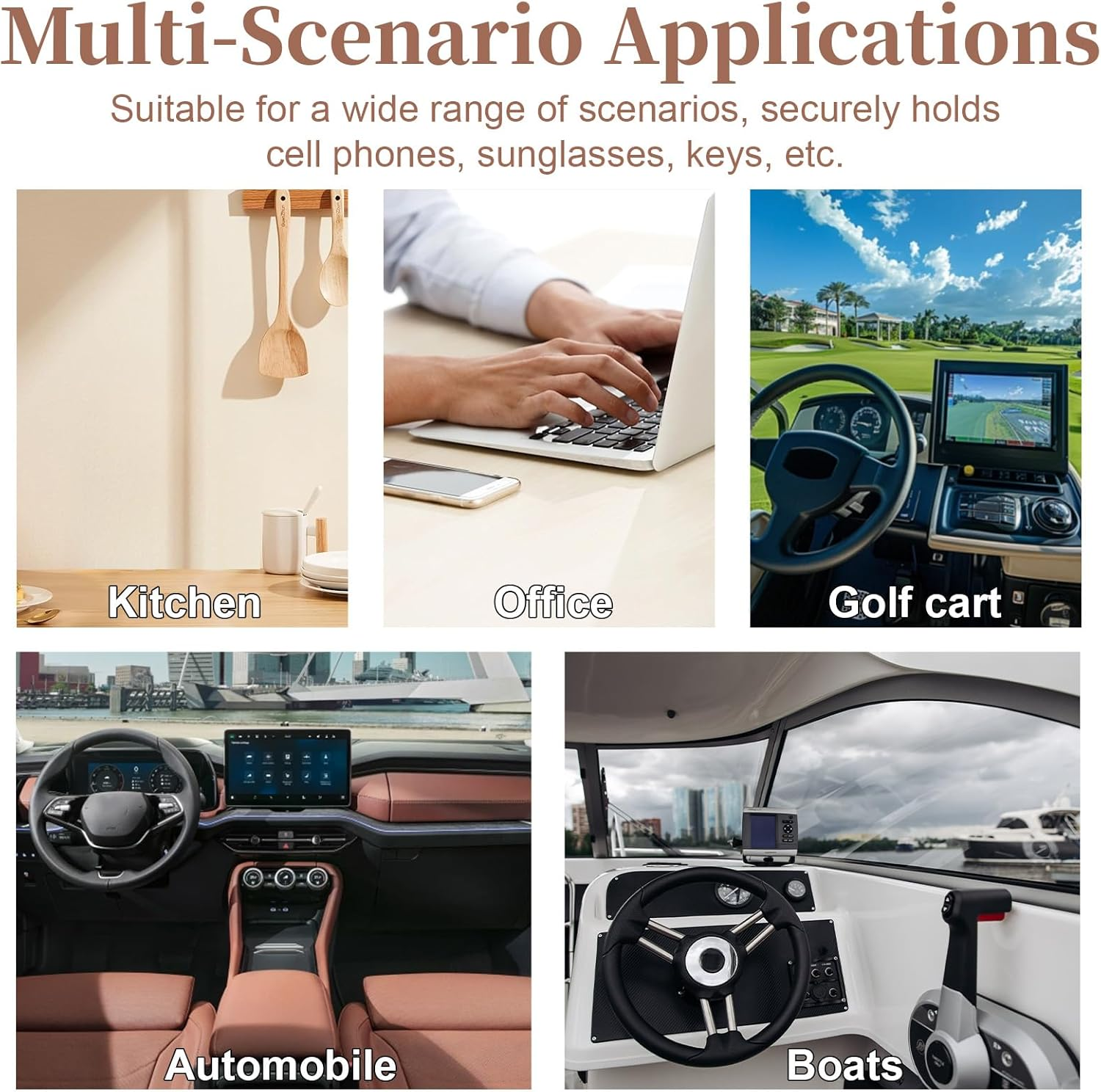 Dash Mat for Car, anti Slip Dashboards Mat, 10.8" X 6.4" Dashboard Sticky Pads, Car Dash Non Slip Mat, Dashboard Accessories for Cell Phone, Sunglasses, Keys Electronic Devices image number 3