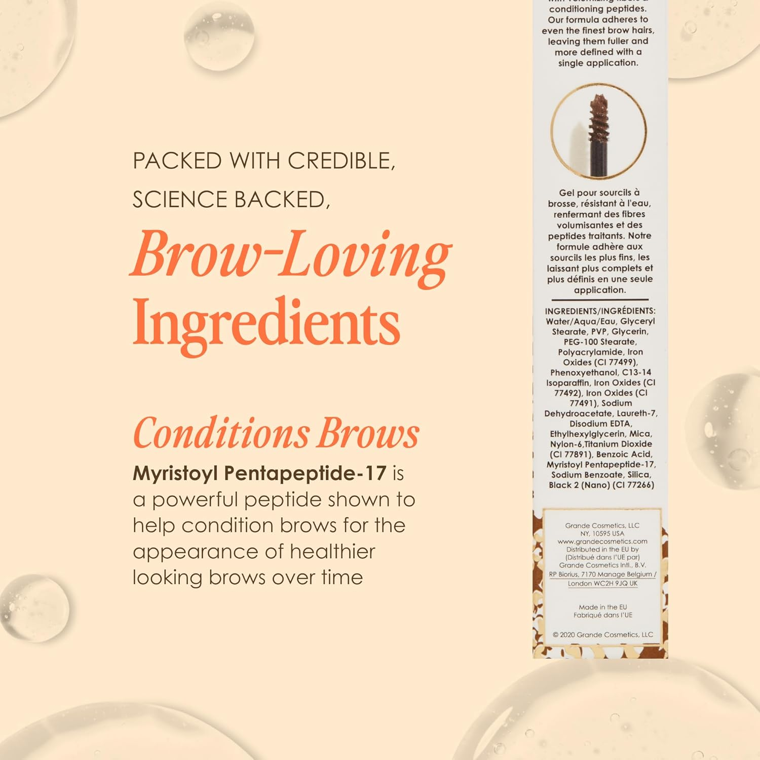 Grande Cosmetics Grandebrow-Fill Volumizing Brow Gel - 5. Ebony image number 4