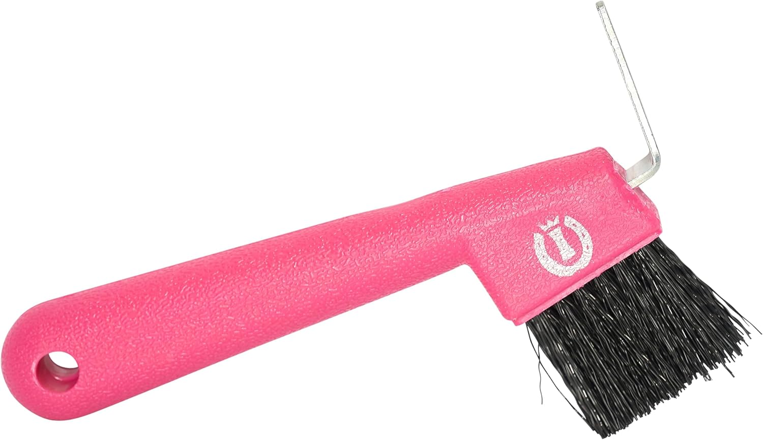 Imperial Riding IRH Impulz Hoof Pick, Robust Hoof Pick with Metal Hook and Cleaning Brush, Ergonomic Hoof Scraper for Thorough Hoof Care & Stylish Stable Look, Walnut