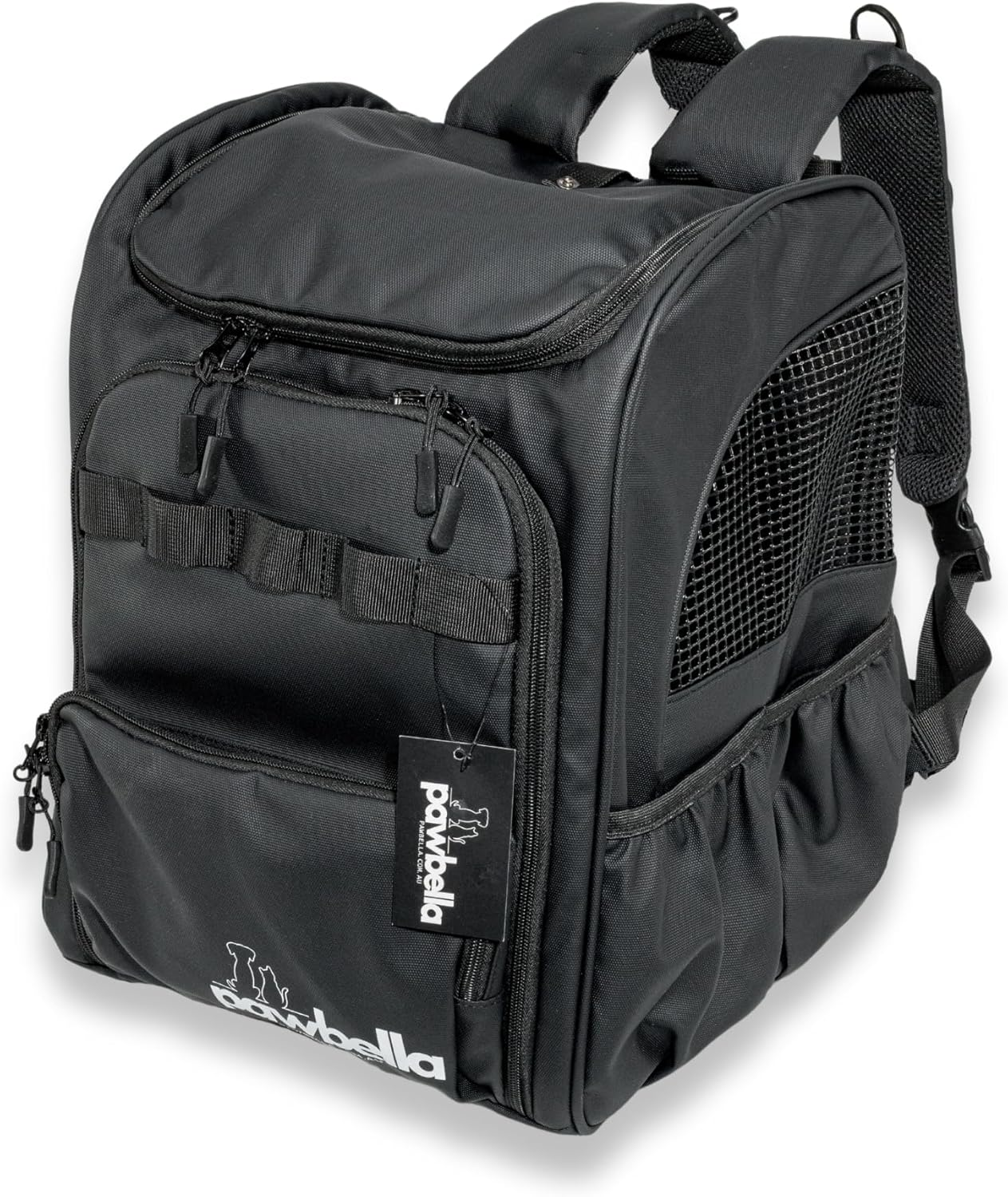 Pawbella Adventure Pet Backpack Carrier for Cats, Dogs &ndash; Expandable, Ventilated, Airline Approved, Comfortable & Waterproof Pet Carrier for Local Parks, Beach, Play Dates & Visiting Friends - Olive image number 6