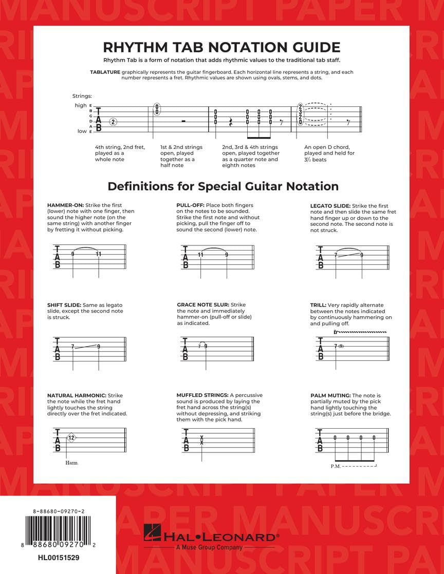 Guitar Tablature Manuscript Paper - Wire-Bound image number 1