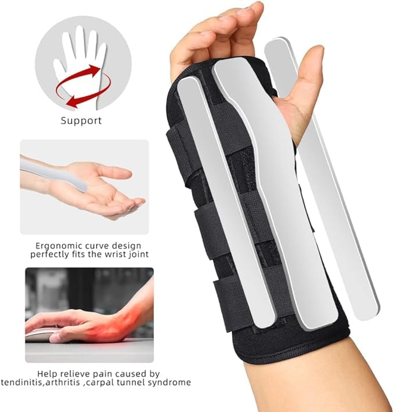 Carpal Tunnel Splint, Night Sleep Wrist Brace Adjustable Arm Hand Support for Tendonitis, Arthritis,Injuries,Wrist Pain,Sprain (Left Hand) - Life image number 6
