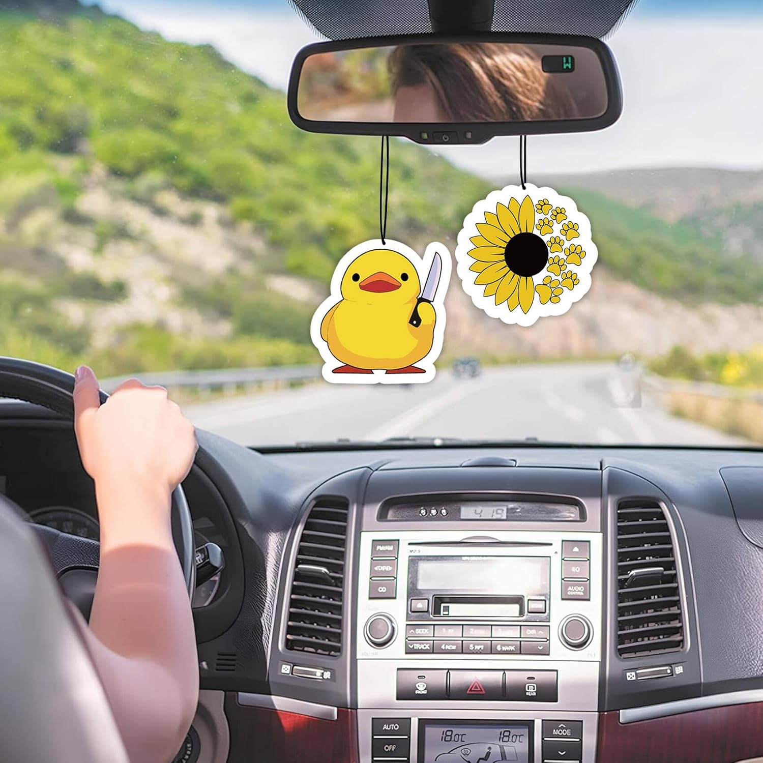 Shark Car Air Fresheners Hanging Air Fresheners Scented Hanging Ornaments Refresh Airs Fragrant Pendant Swimming Ring Shark Car Accessories Interior Decor Home Sharks Gifts for Men Women image number 6