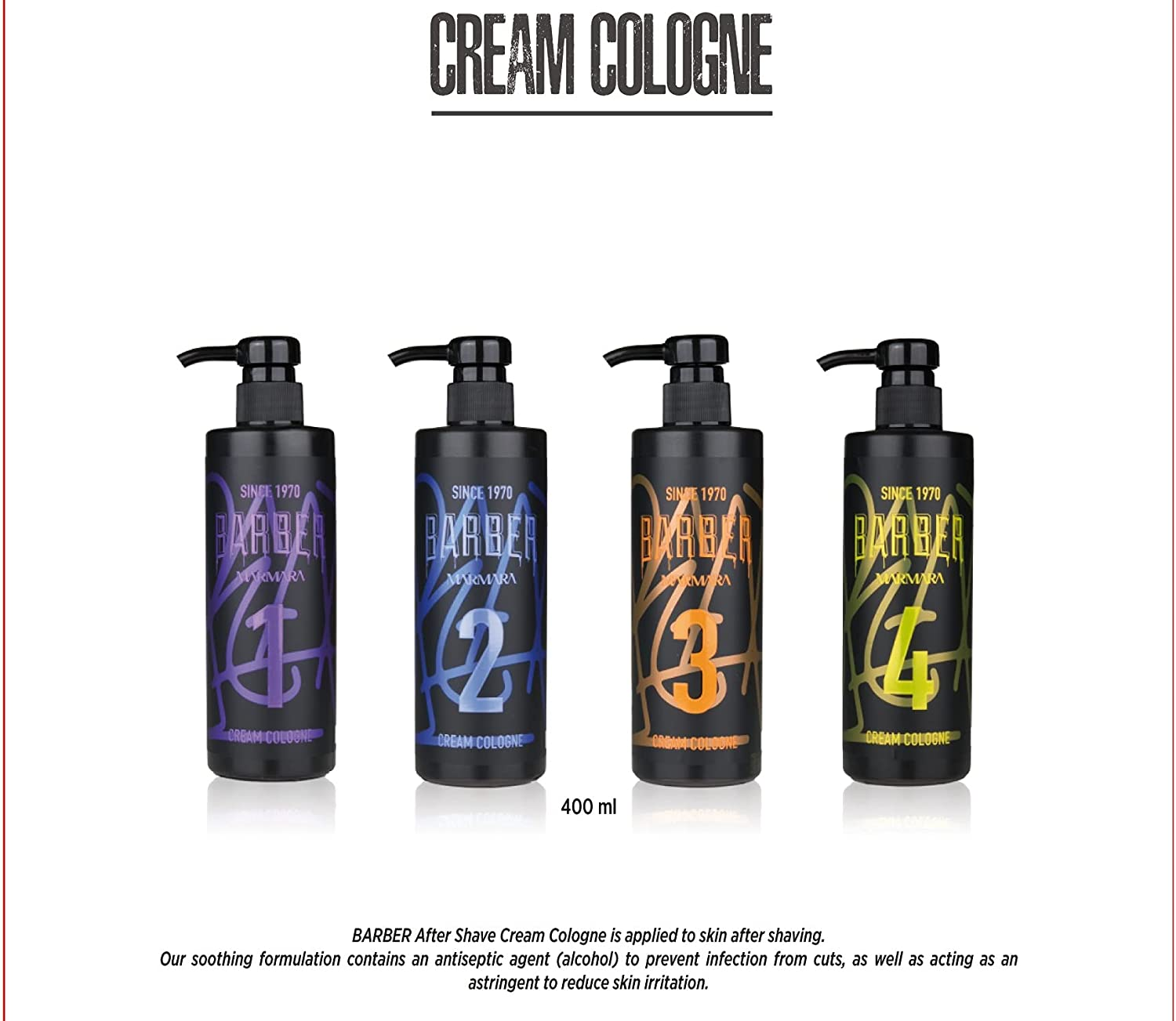 Barber Marmara Eau De Cologne No.6 Pink - Aftershave 250Ml image number 3