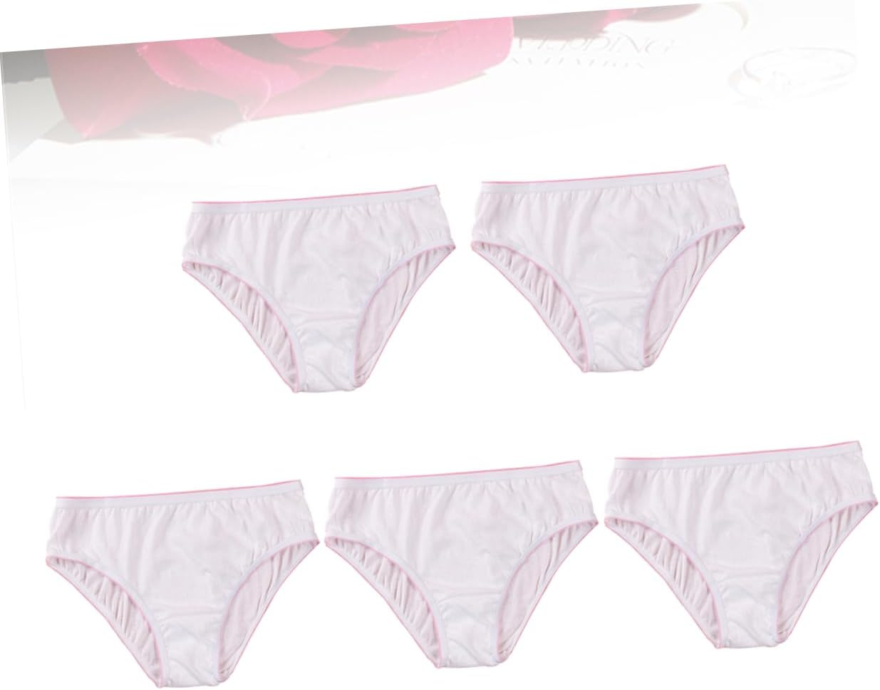 SHERCHPRY 5Pcs Disposable Cotton Underpants for Women XXL Lightweight Breathable Postpartum Maternity Travel Briefs Portable Soft Pregnant Panties
