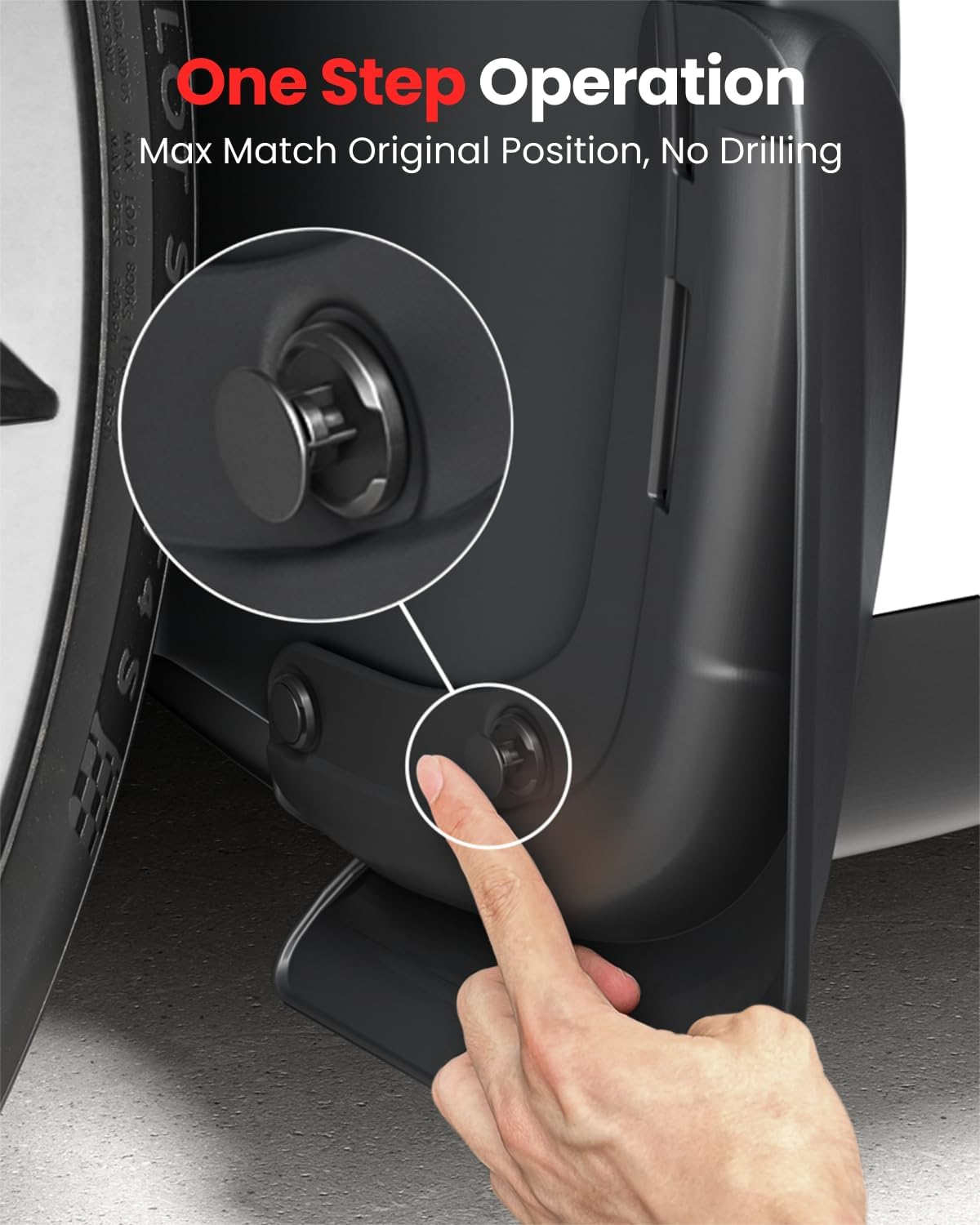 REEVAA 2025 Tesla New Model Y Juniper Accessories - Mud Flaps [No Drilling Required] All-Weather Mud Guard Body Kits for Tesla New Model Y 2025 2026, Black (Set of 4) image number 1