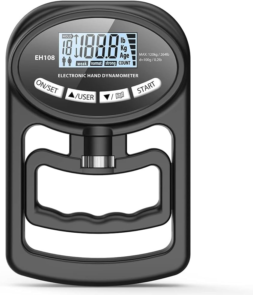 Hand Dynamometer,Electronic Hand Grip,Strength Tester Grip,Hand Exerciser Meter,Hand Strength Tester,With LED Display&Ergonomic Design for Sport Home School Use image number 2