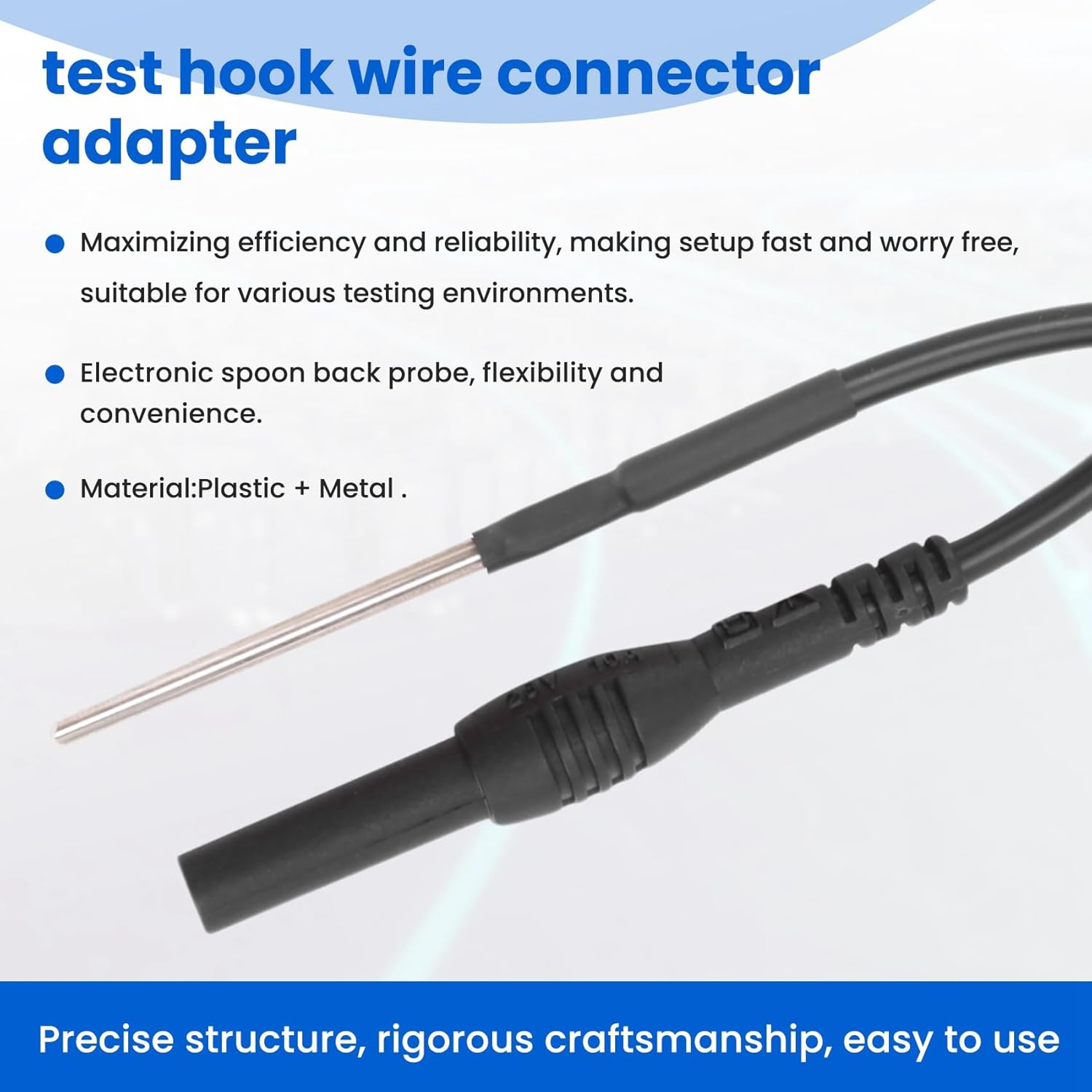Hepzest 2 PCS Flexible Spoon Back Probes, Back Probe Pins Automotive Compatible with 4Mm Banana Plug Test Leads image number 3